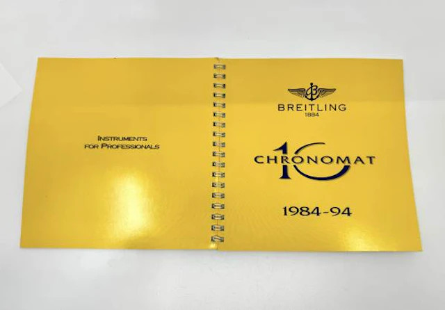 Breitling Ringbuch 10 Jahre Chronomat 1984 bis 1994 in englisch