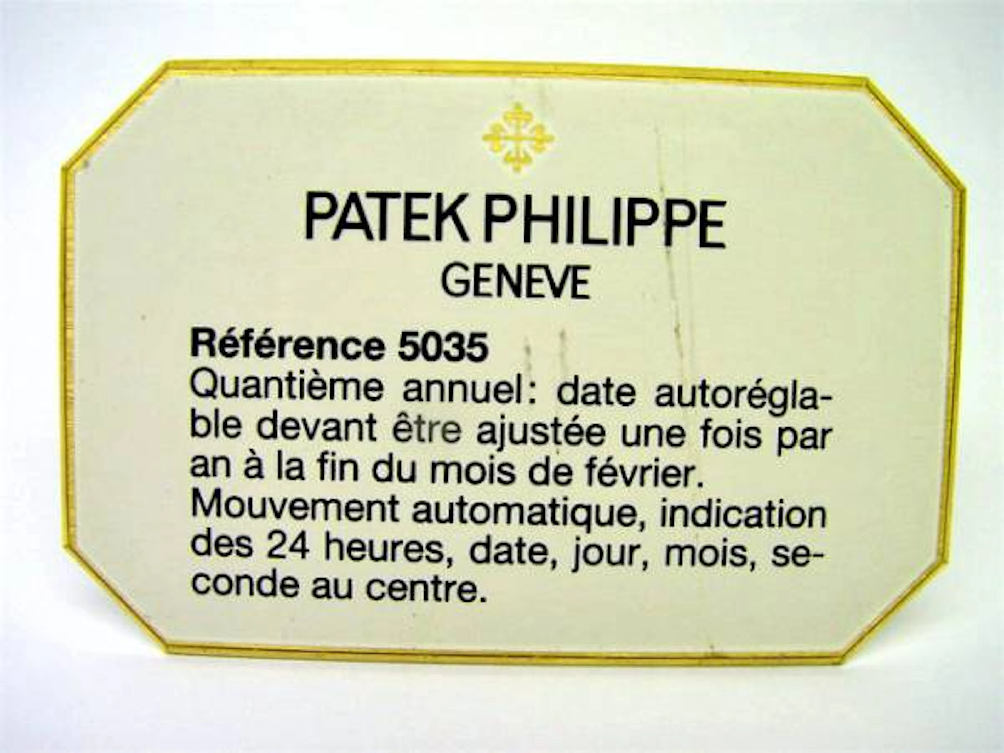 Patek Philippe Konzessionär Dekorationsständer Ref. 5035 Jahreskalender