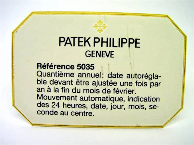 Patek Philippe Konzessionär Dekorationsständer Ref. 5035 Jahreskalender