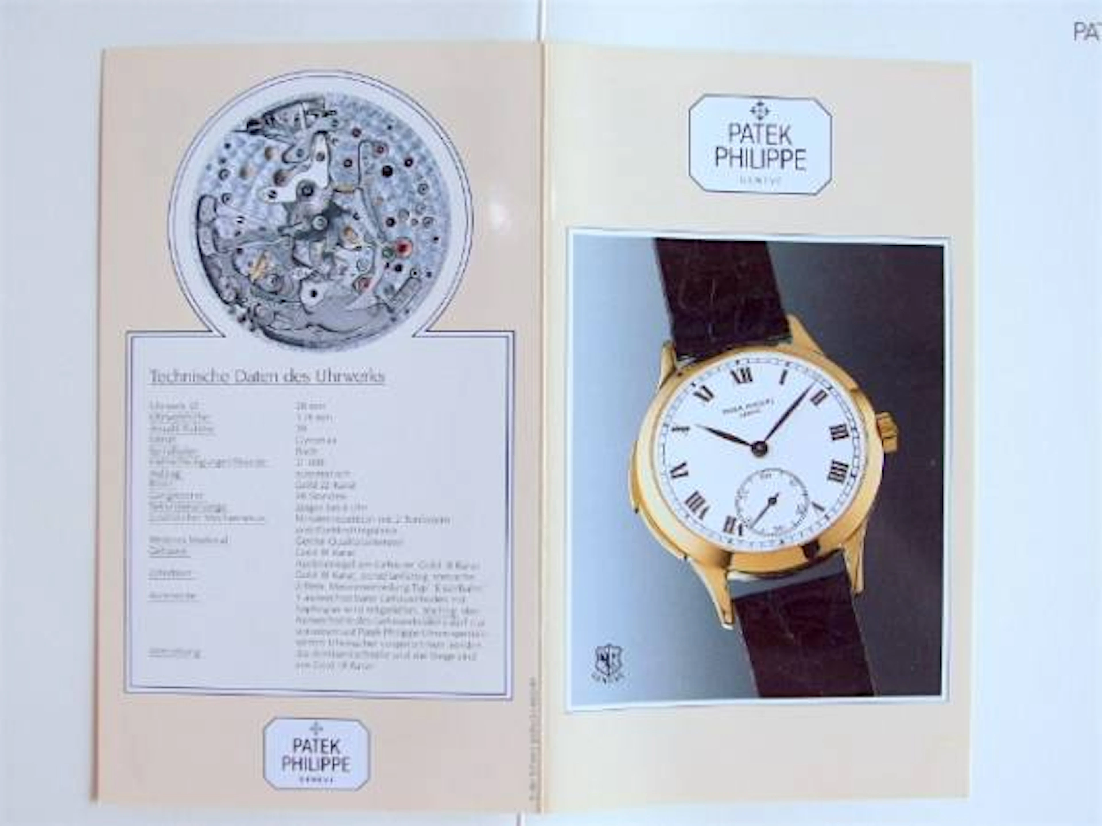 Patek Philippe Datenblatt und Beschreibung für die Referenz 3979