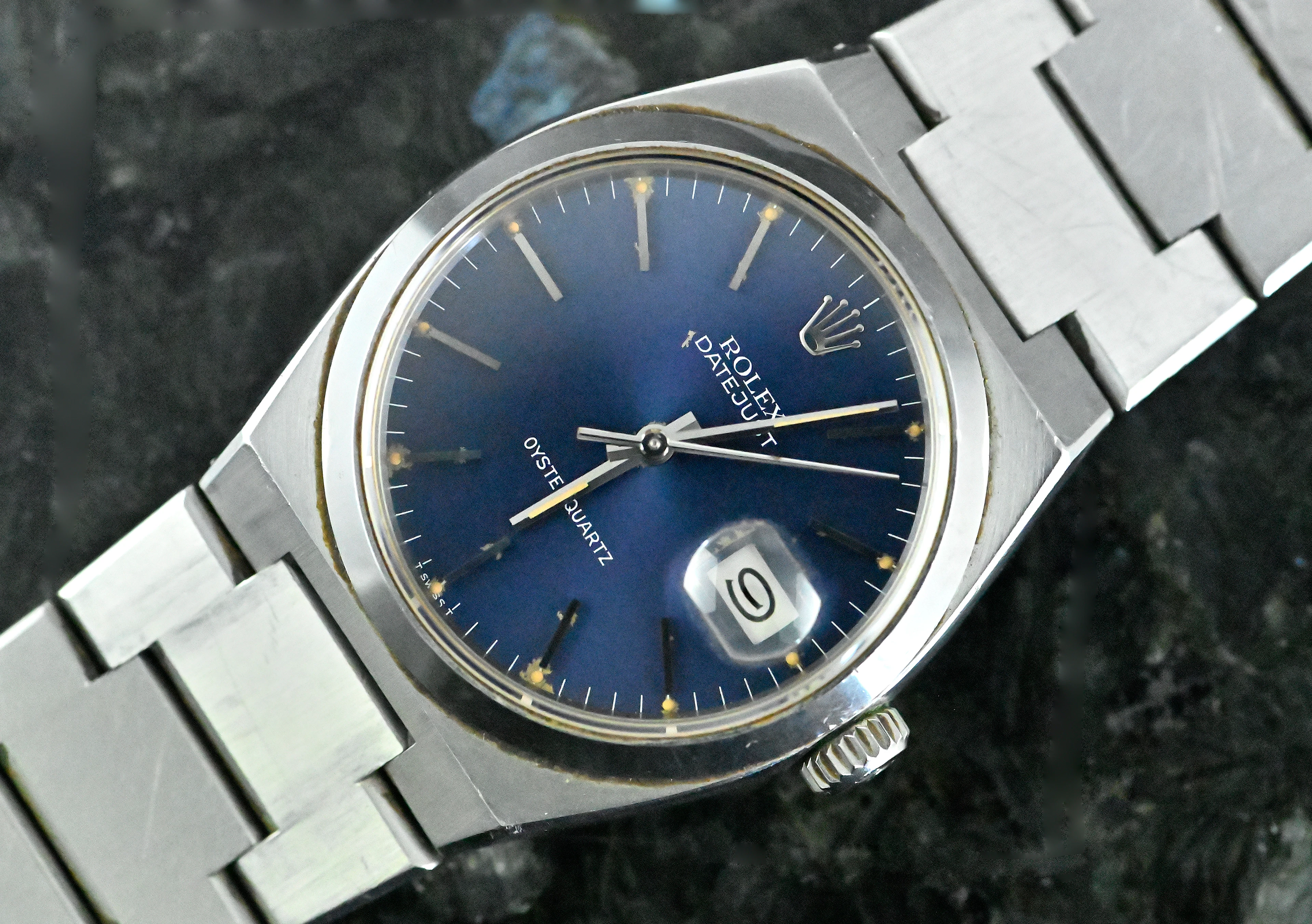 Rolex 17000 seltene Datejust Oysterquartz MK 1 / erste Serie blue