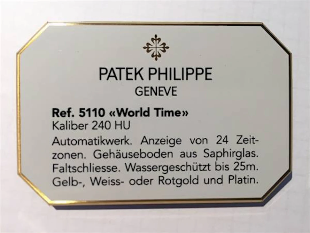 Patek Philippe Konzessionär Dekorationsständer Ref. 5110 World Time