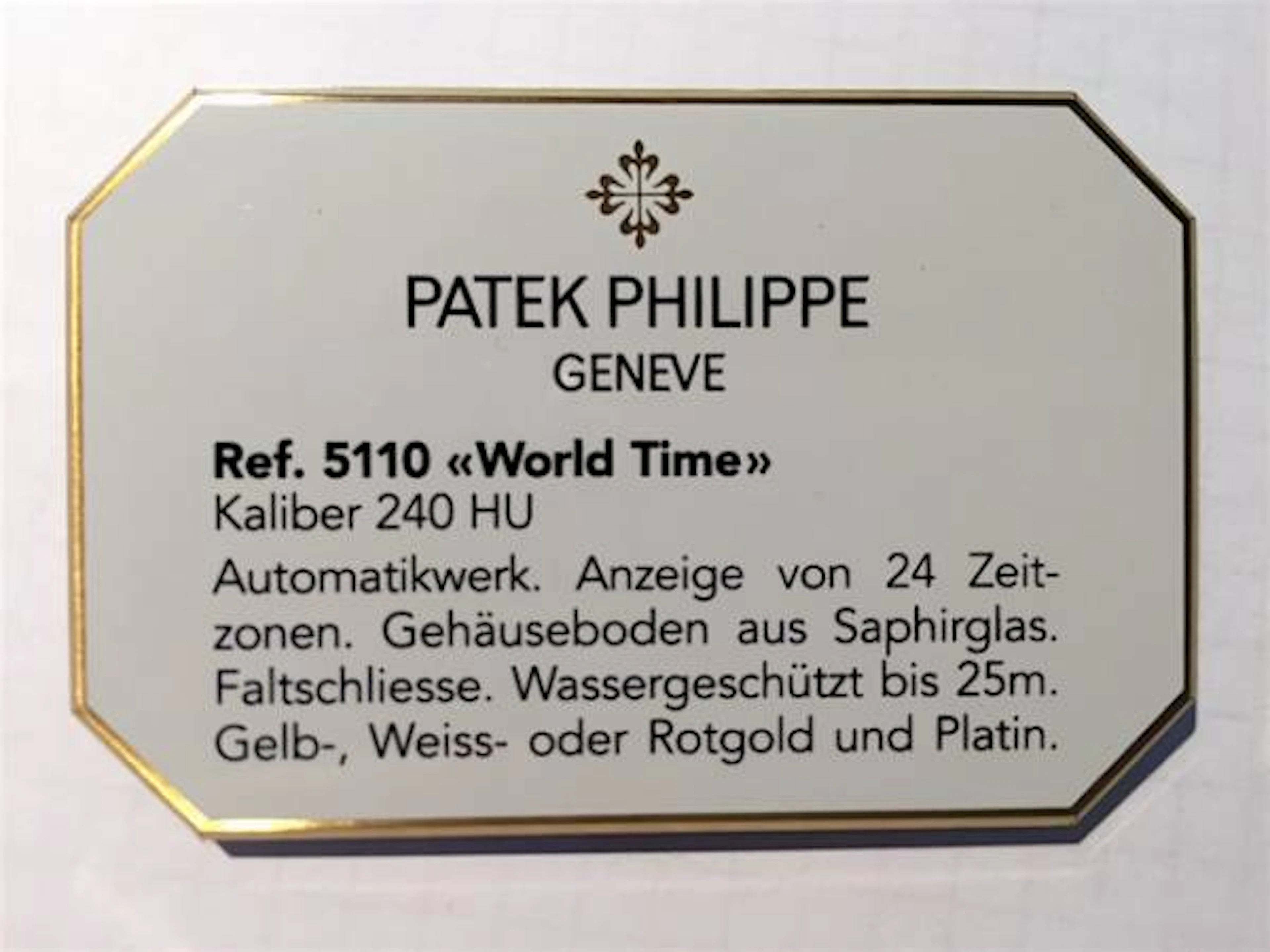 Patek Philippe Konzessionär Dekorationsständer Ref. 5110 World Time