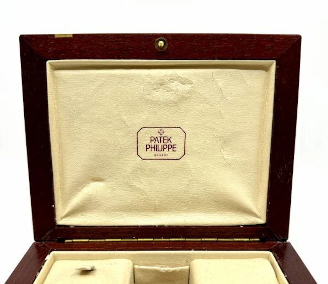 Patek Philippe frühe Mahagoni Box für Kalender / Komplikations Modelle