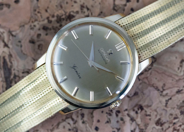 Omega 14702 Genève Dress Watch Automatik orig. Goldband Papiere 1966