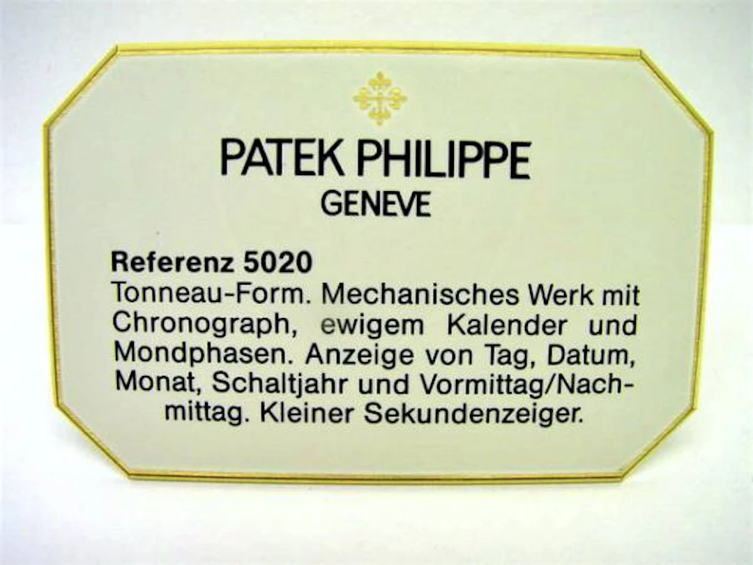 Patek Philippe Konzessionär Dekorationsständer 5020 Grand Complication