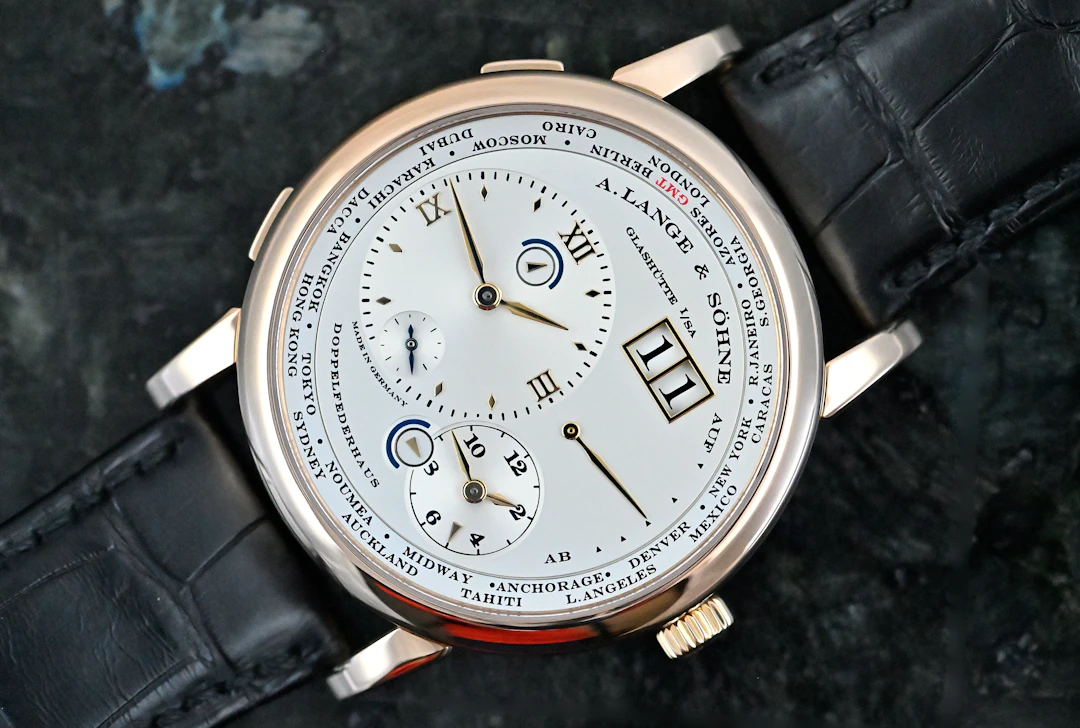 A. Lange und Soehne 116.032 Lange 1 Zeitzone Rotgold deutsches Full Set 2009