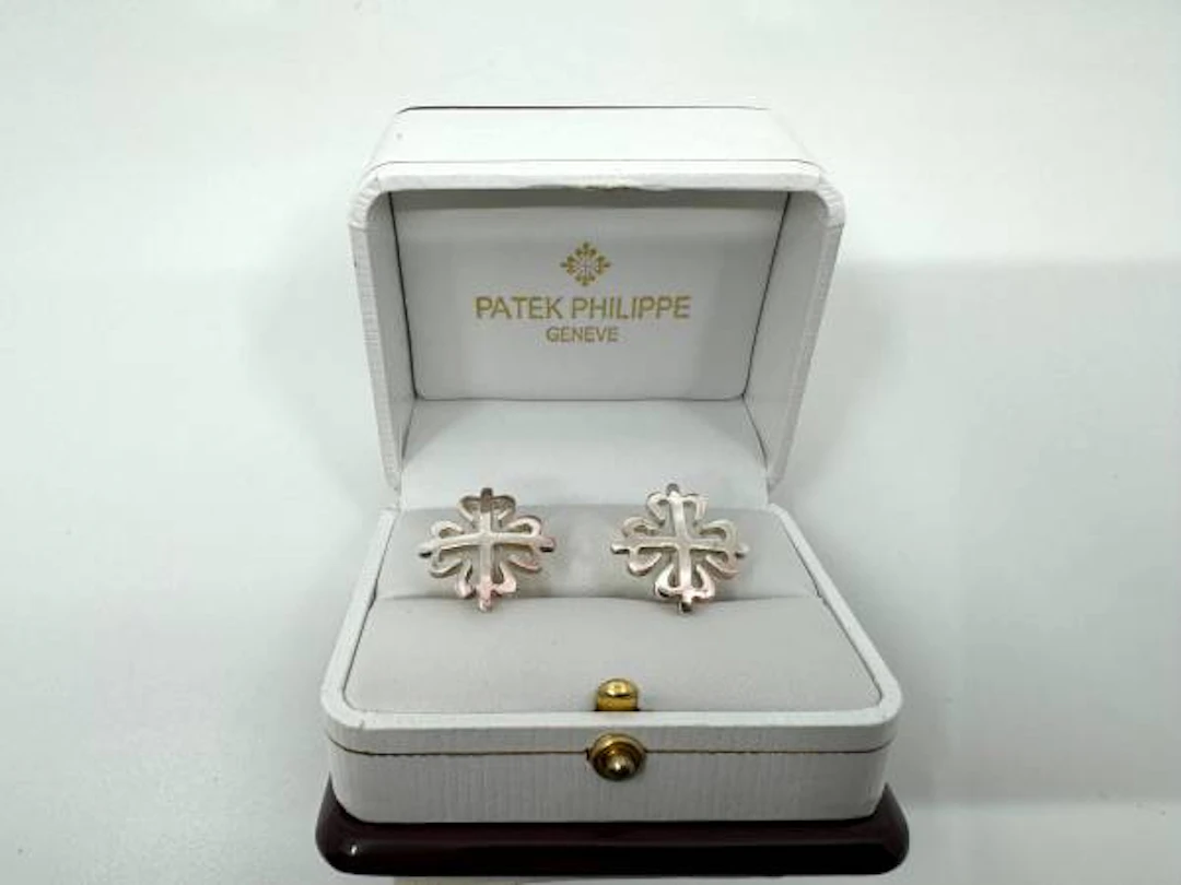 Patek Philippe Calatrava Manschettenknöpfe in 925 Sterling Silber