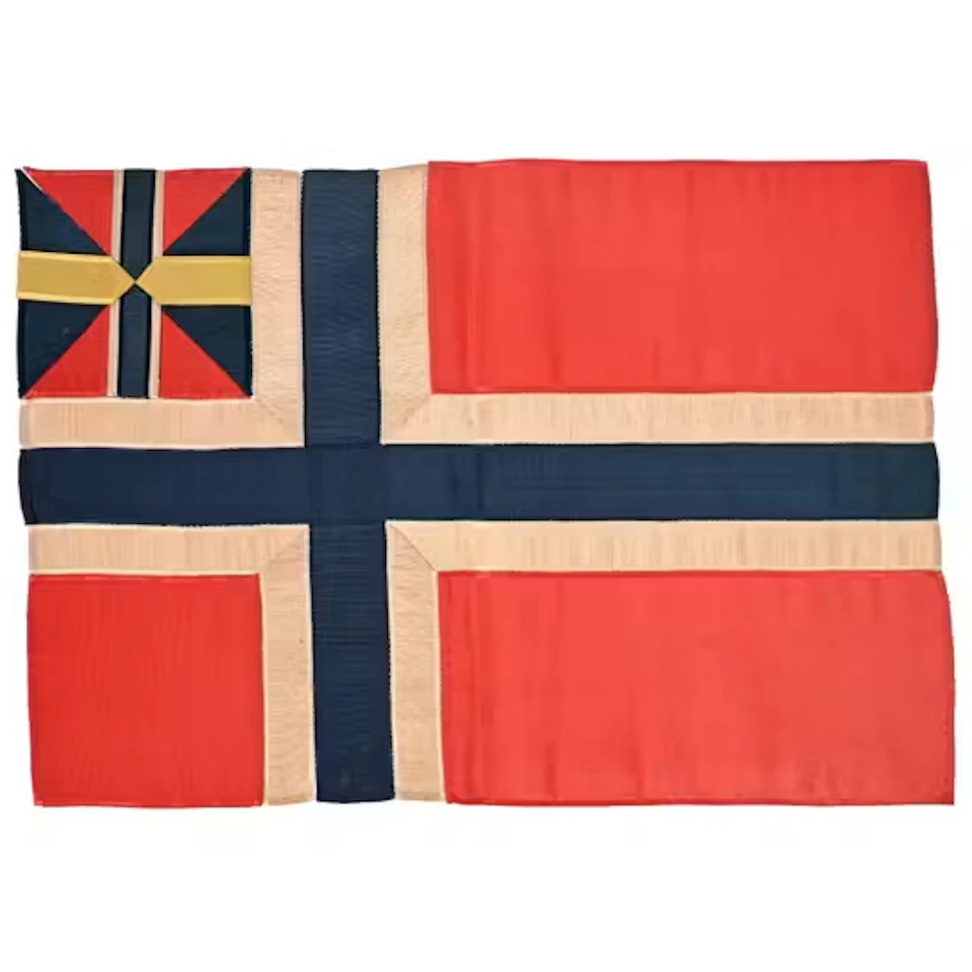 NORSK UNIONSFLAGG MED SILDESALATEN