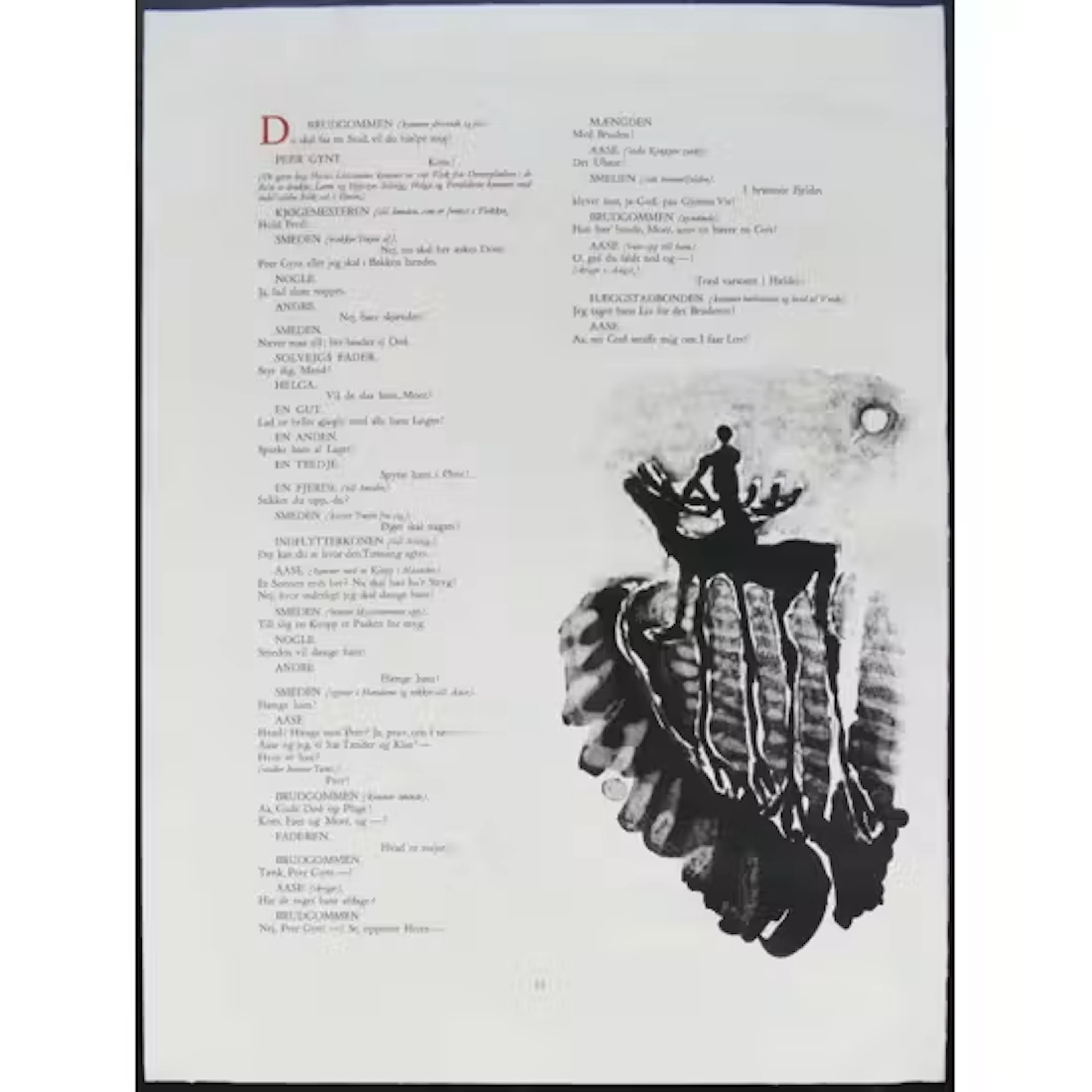 GRAFISK BLAD FRA PEER GYNT MAPPE