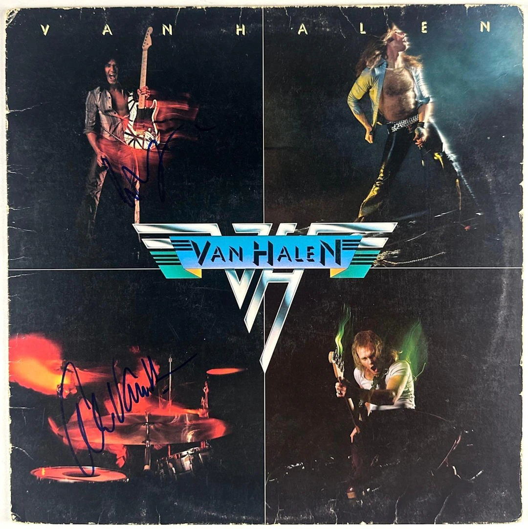 Van Halen: Eddie & Alex Van Halen Signed Debut Album (2 Sigs) (Beckett
