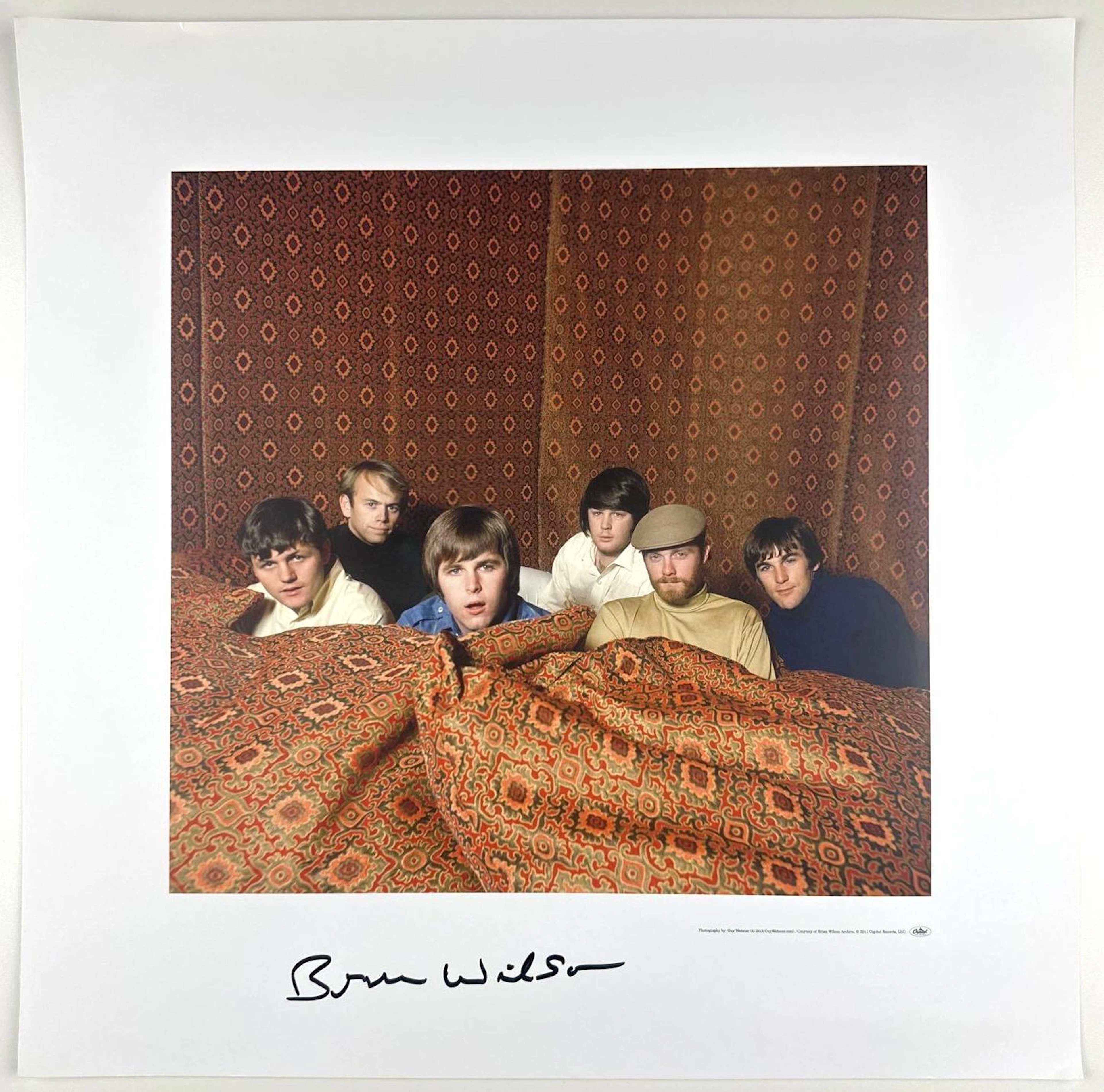 Beach Boys: Brian Wilson Signed 16" x 16" Promo Print (Third Party Guaranteed)