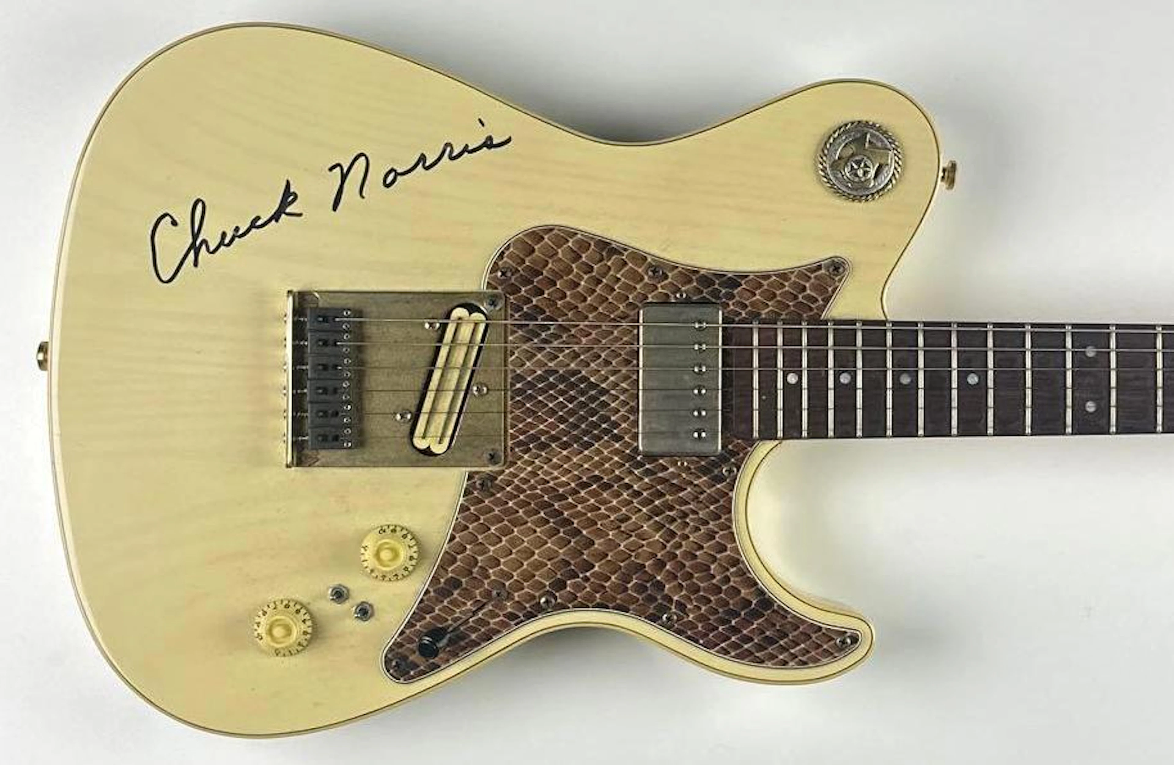 Chuck Norris Signed Yamaha Pacifica Telecaster-Style Guitar (Third Party)