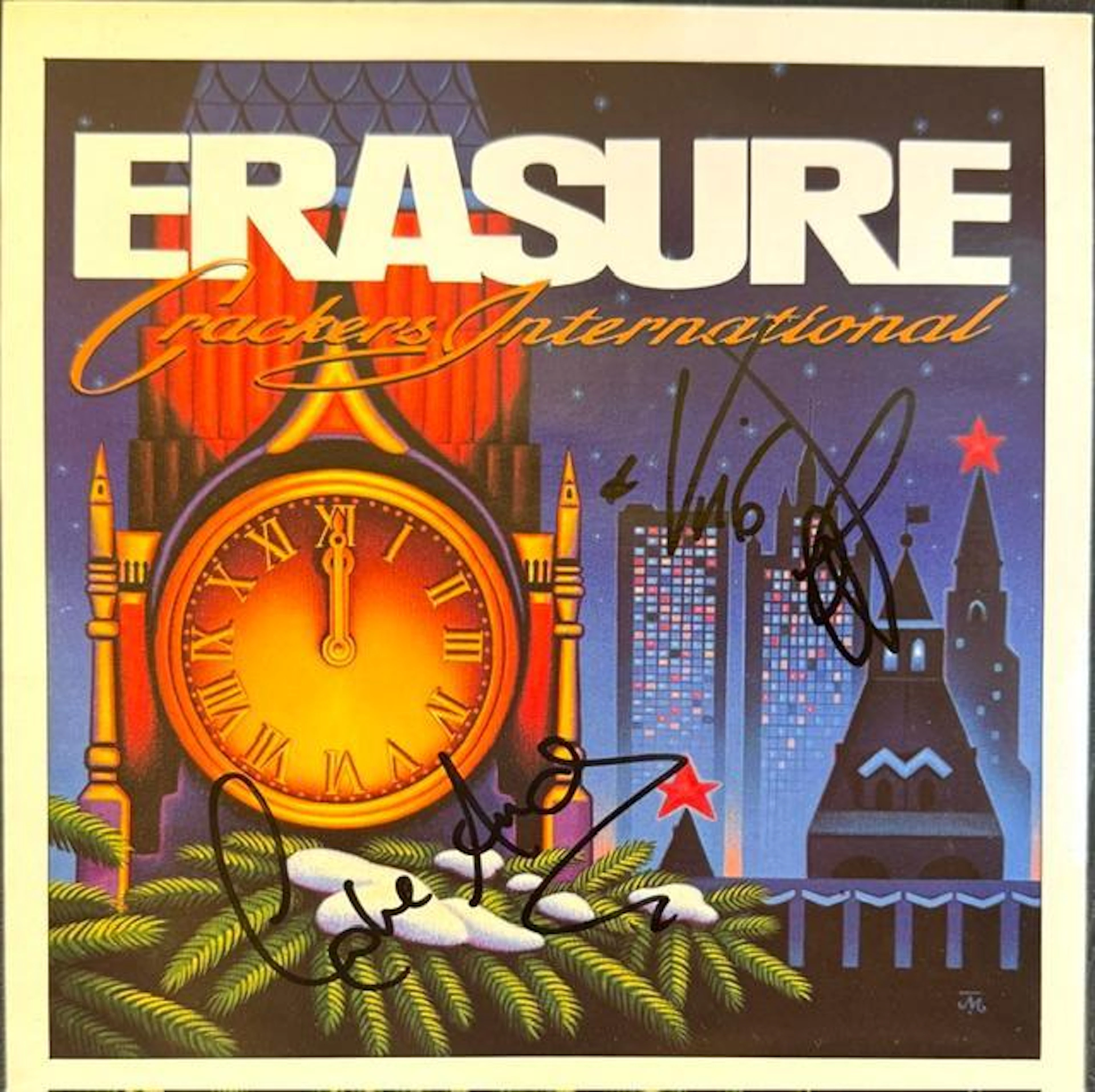 Erasure Fully Group Signed "Crackers International" 45 (2 Sigs) (Third Party)