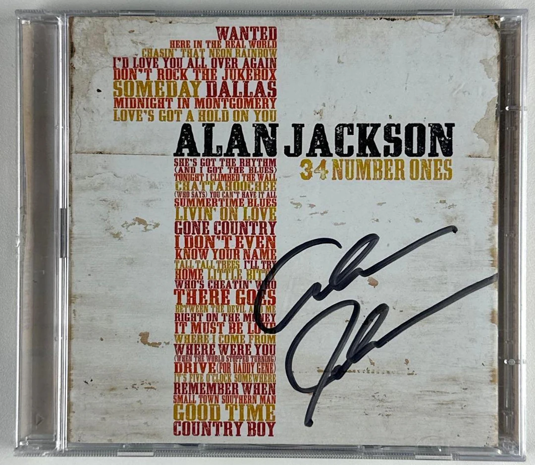 Alan Jackson Signed "34 Number Ones" CD (Third Party Guaranteed)
