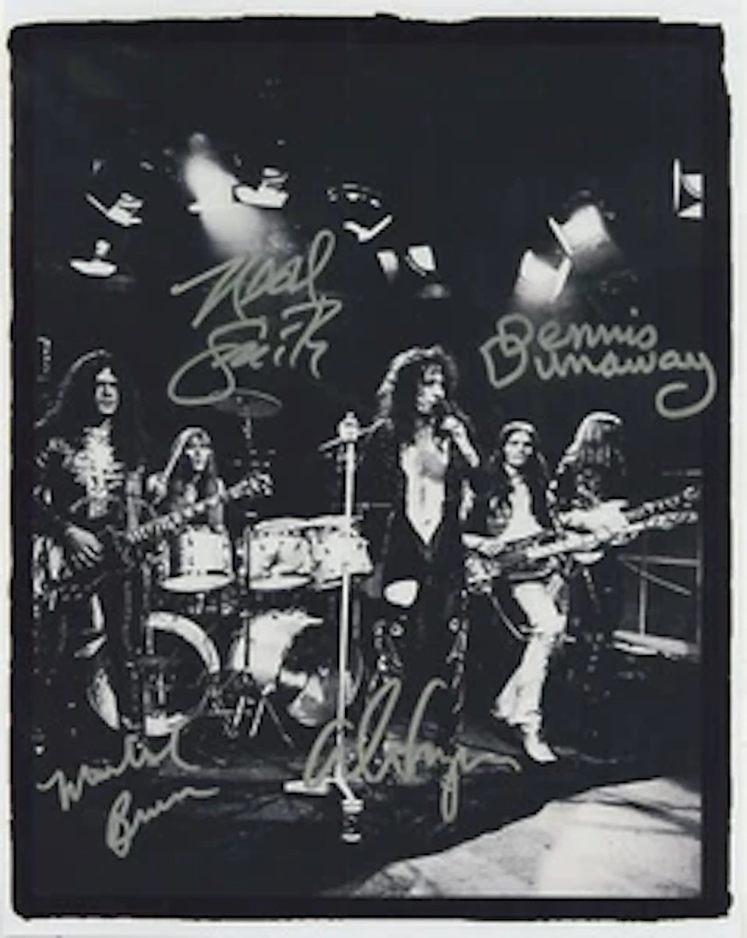 Alice Cooper Band Group Signed 14" x 11" Photo (4 Sigs) (ACOA Authentication)