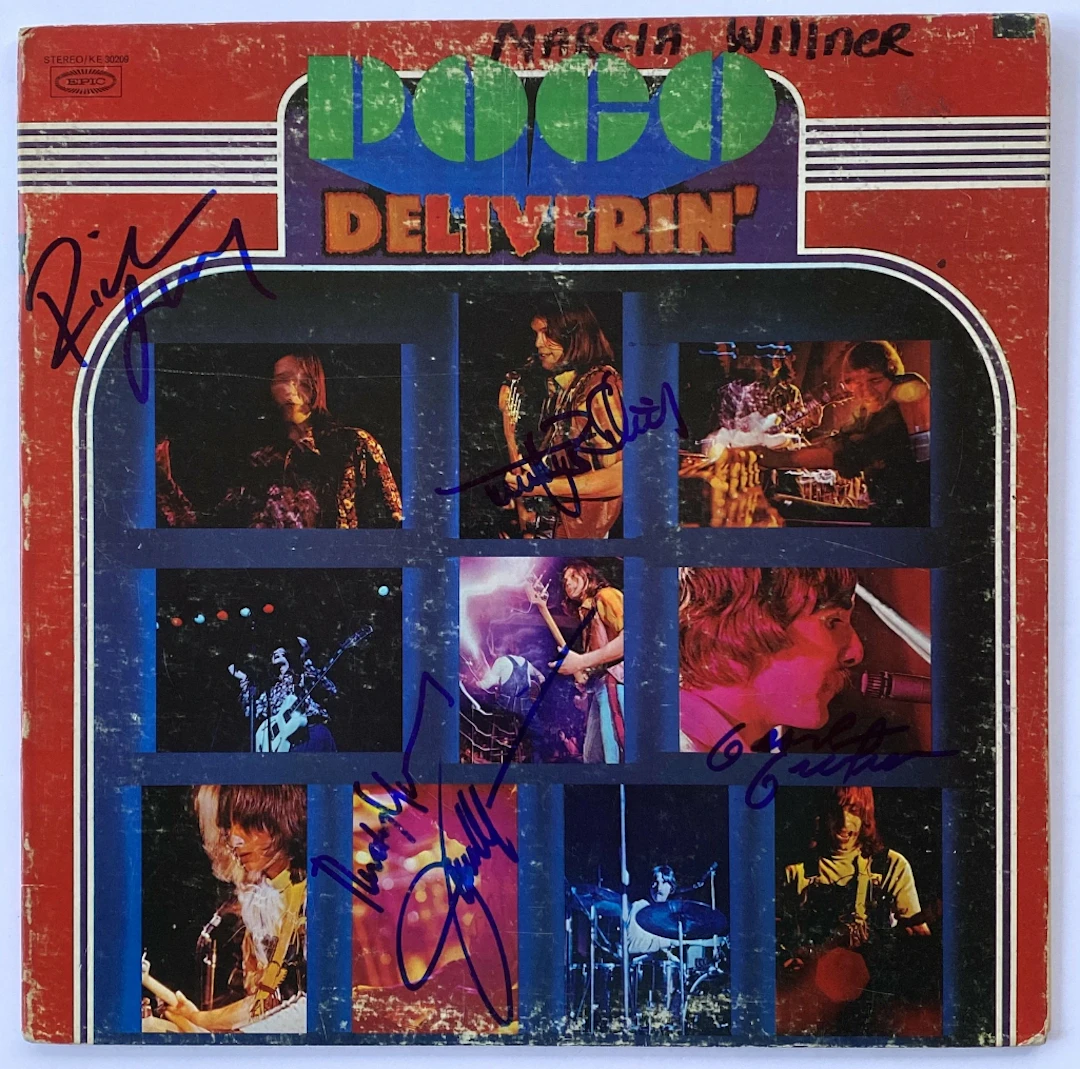 Poco Group Signed "Deliverin'" Album (5 Sigs) (JSA Authentication)
