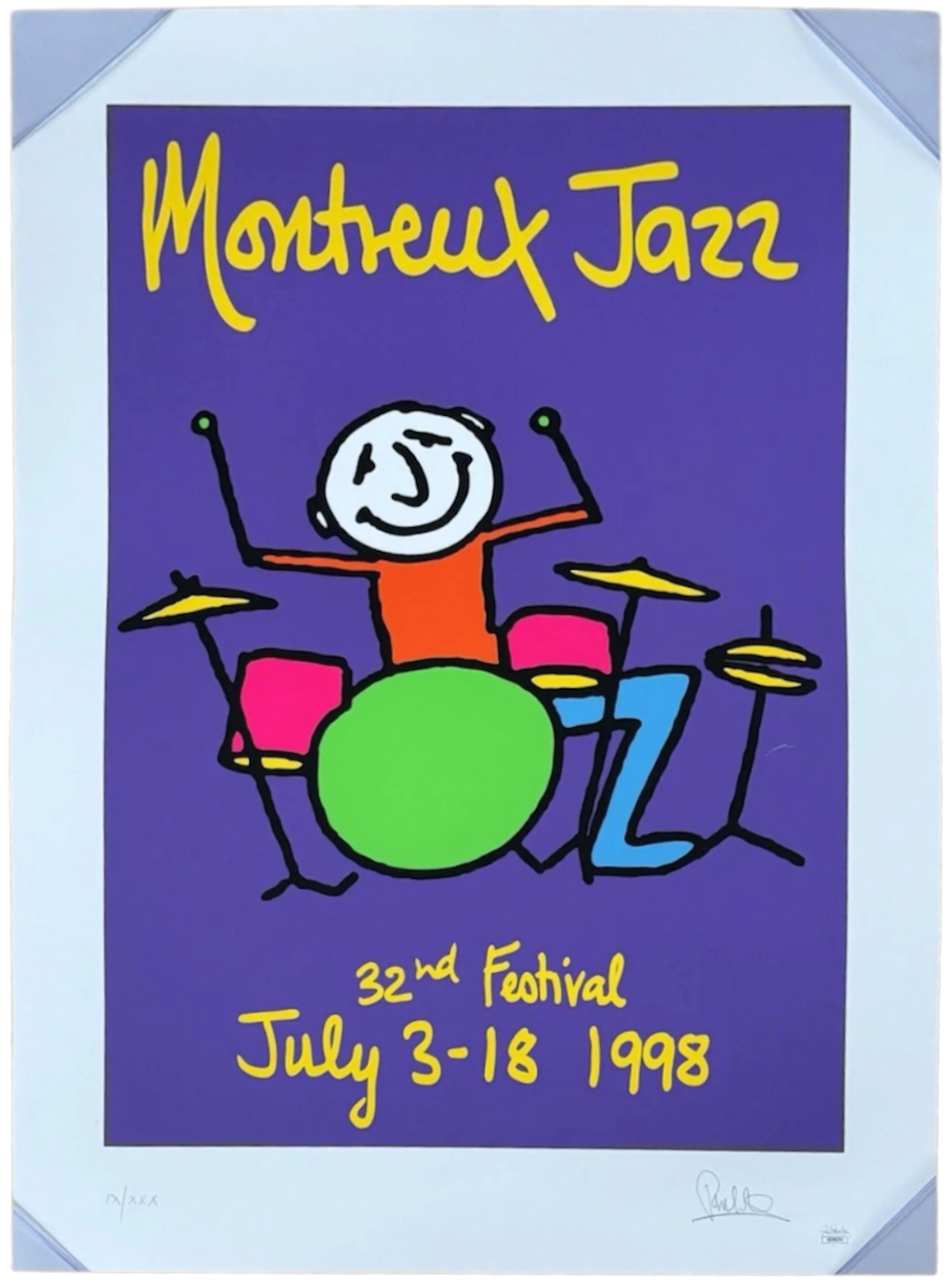 Phil Collins Signed 20" x 27" Montreux Jazz Festival Limited Edition