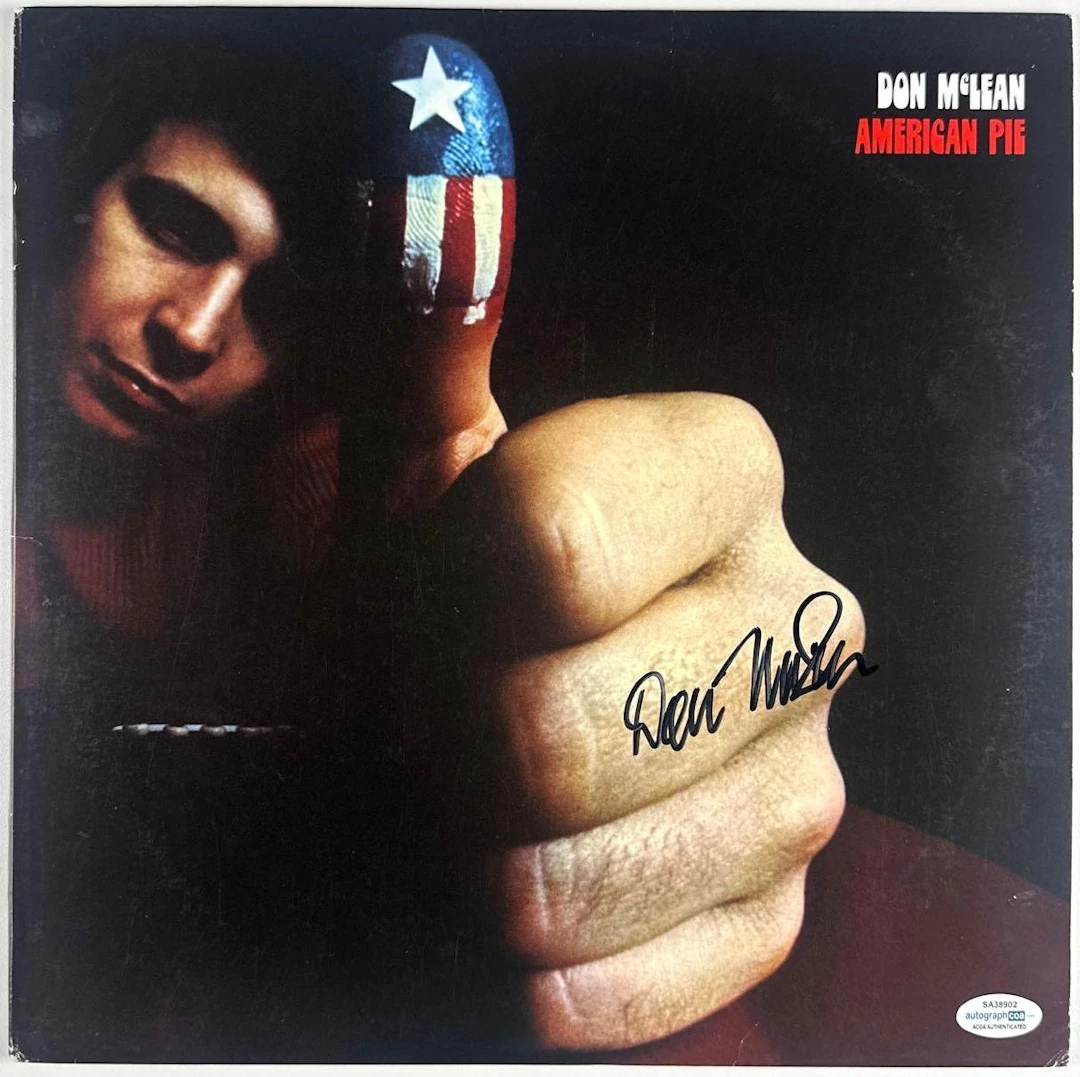 Don McLean Signed "American Pie" 12" Single (ACOA Authentication)