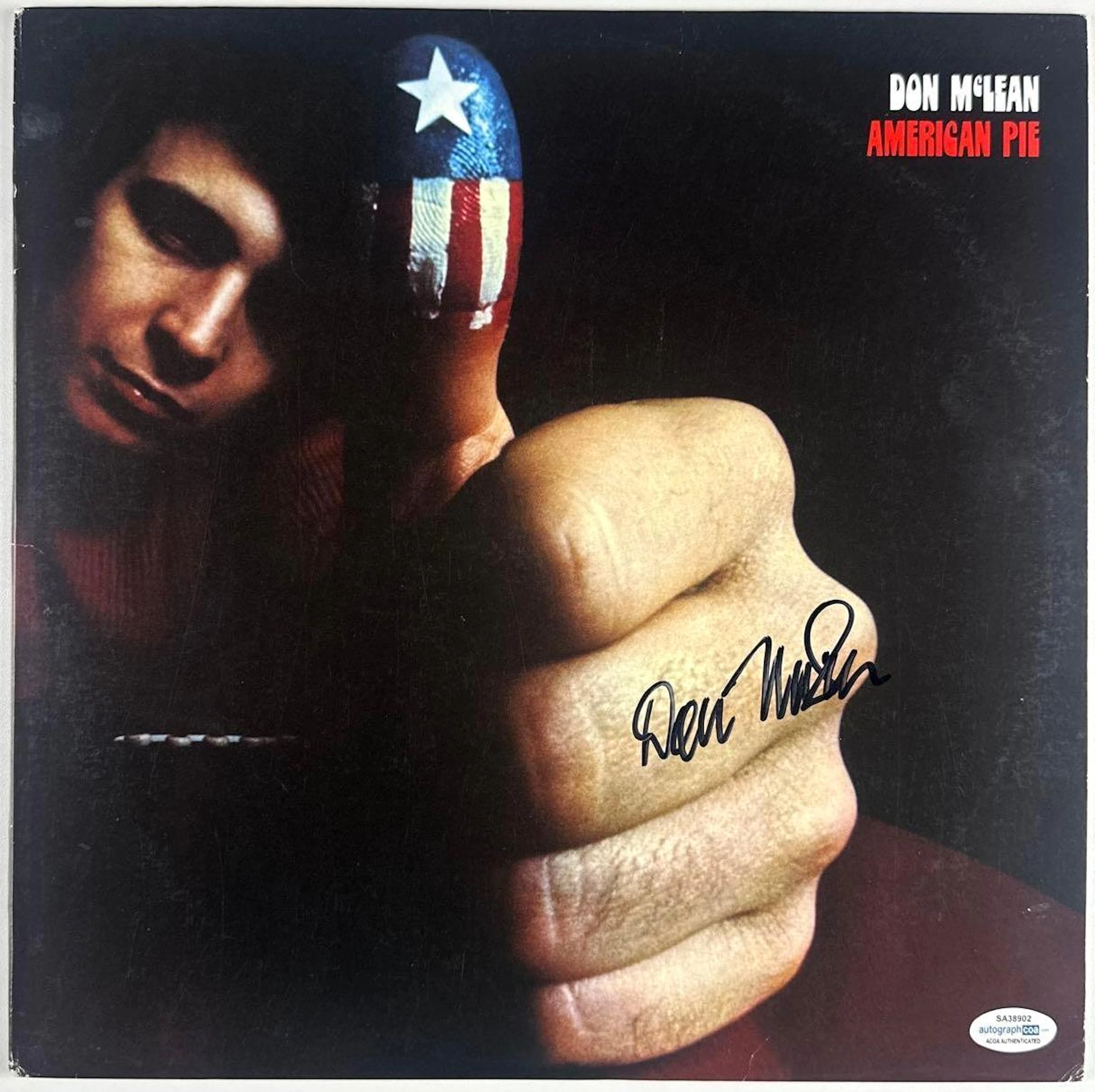 Don McLean Signed "American Pie" 12" Single (ACOA Authentication)