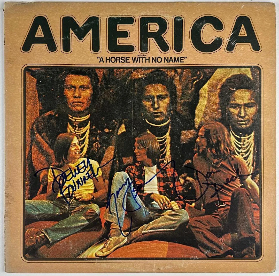 America Fully Group Signed "A Horse With No Name" Album (3 Sigs) (Third Party)