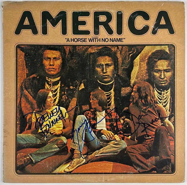 America Fully Group Signed "A Horse With No Name" Album (3 Sigs) (Third Party)