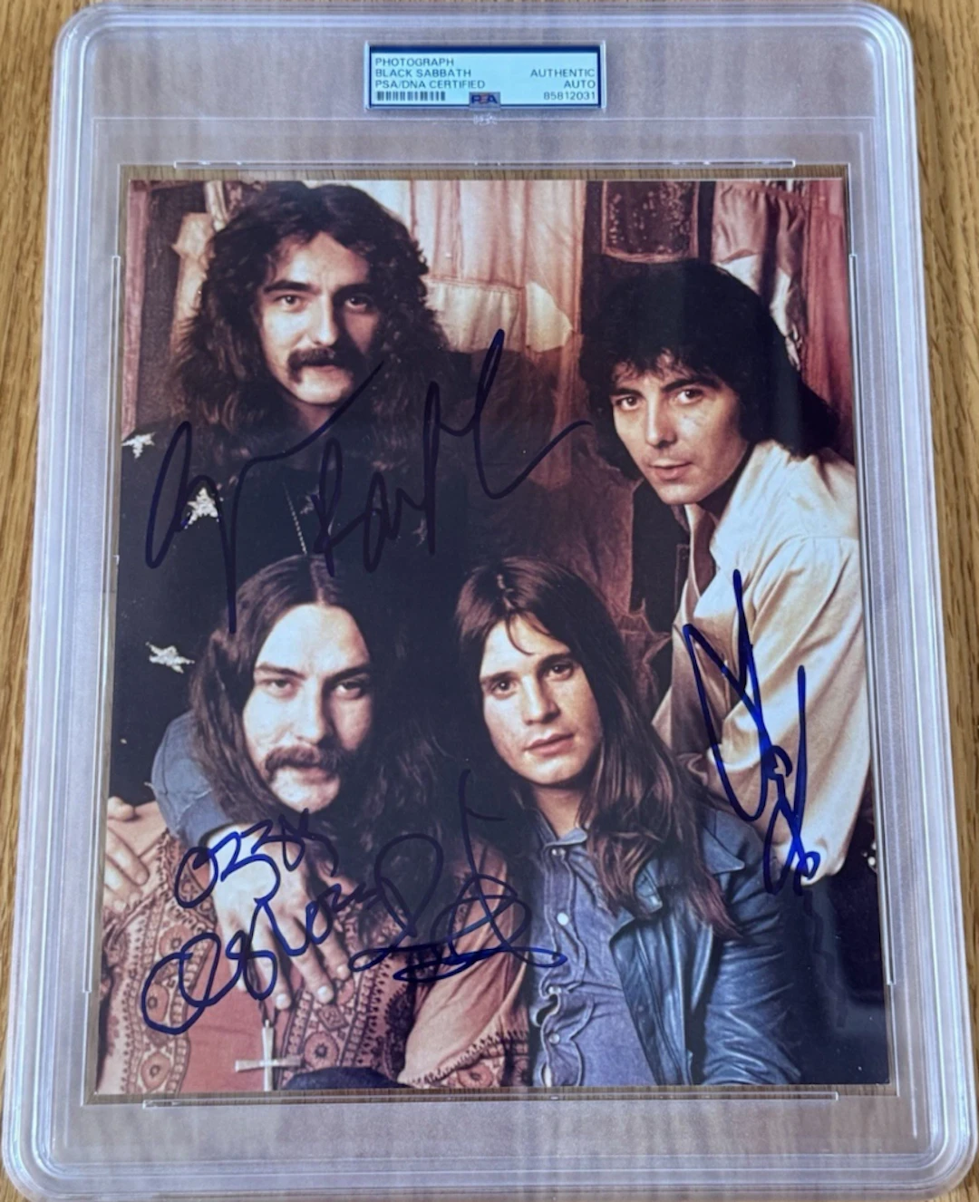 Black Sabbath Fully Group Signed 10" x 8" Photo (4 Sigs) (PSA/DNA