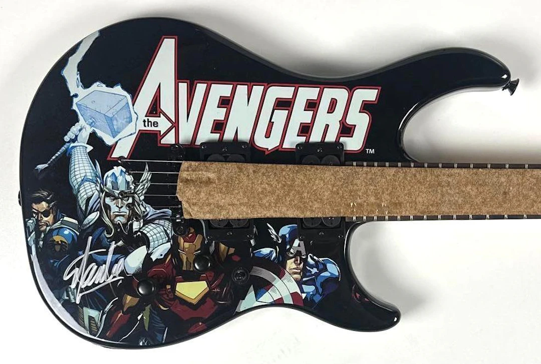 Marvel Avengers: Stan Lee Signed Peavey Rockmaster Guitar