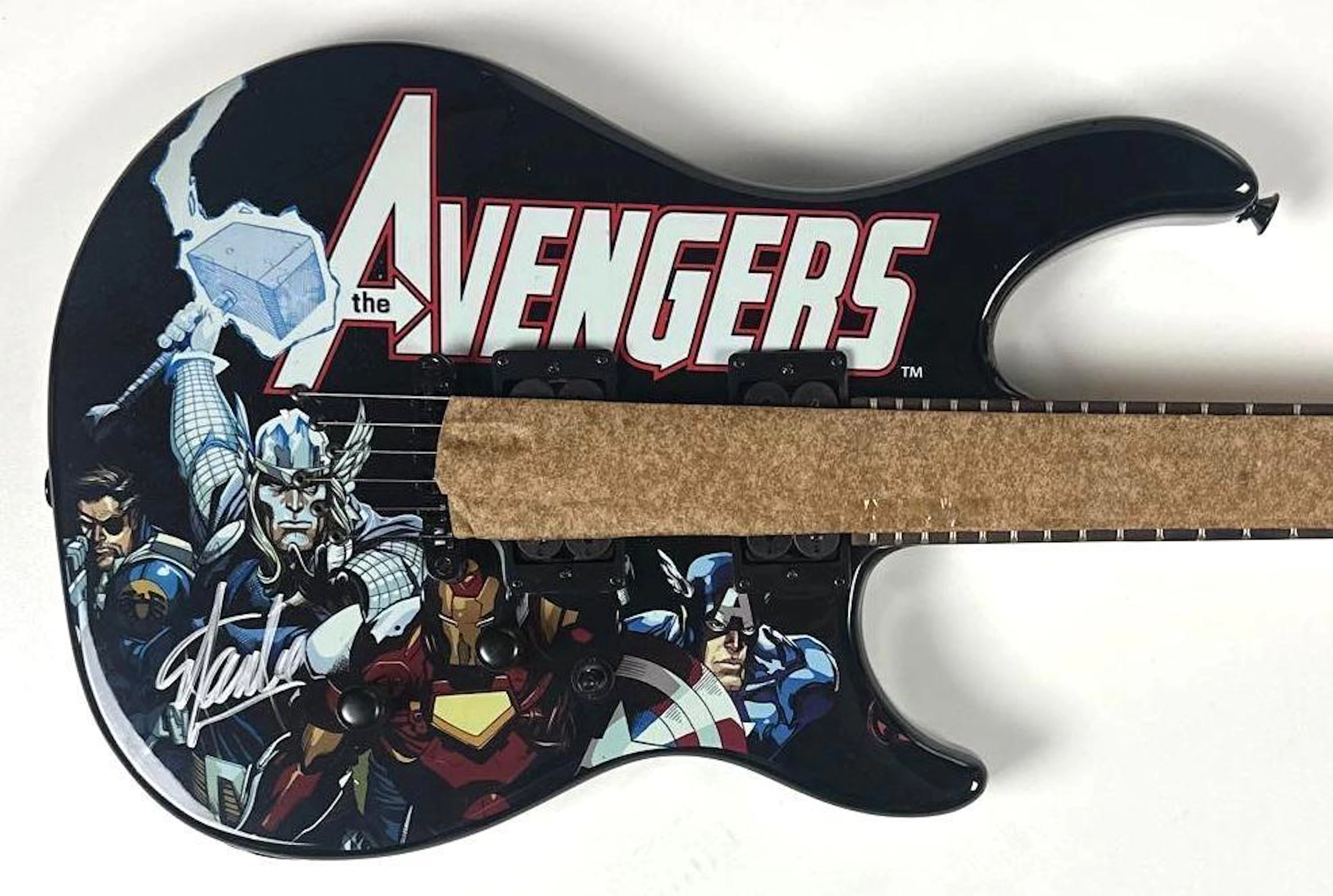 Marvel Avengers: Stan Lee Signed Peavey Rockmaster Guitar