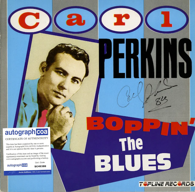 Carl Perkins Signed "Boppin' the Blues" Album (ACOA Authentication)