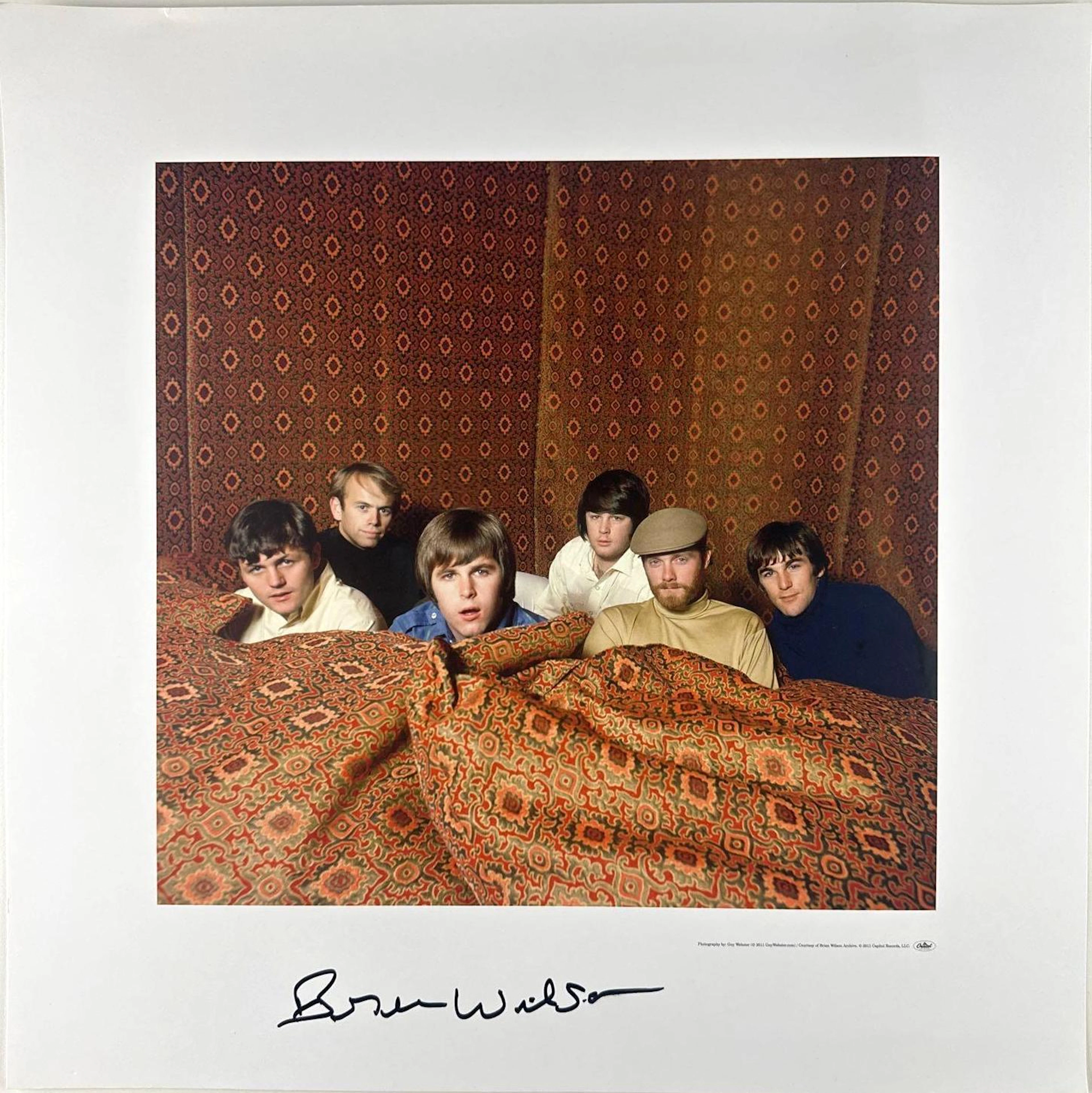 Beach Boys: Brian Wilson Signed 16" x 16" Promo Print (Third Party Guaranteed)