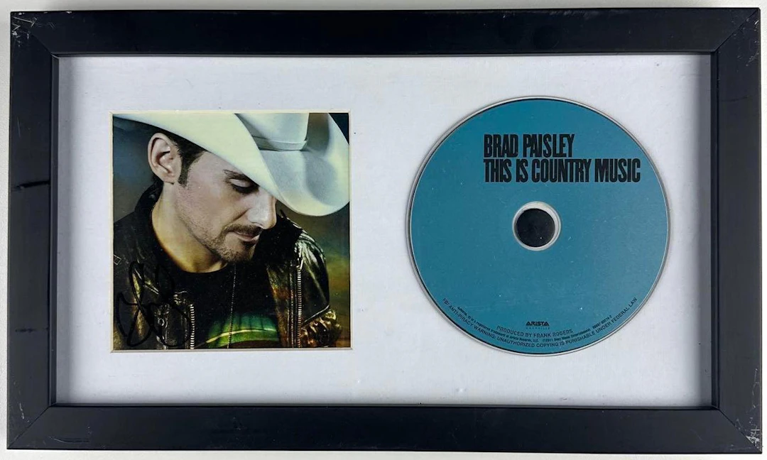 Brad Paisley Signed "This is Country Music" CD Framed Display (Third Party)