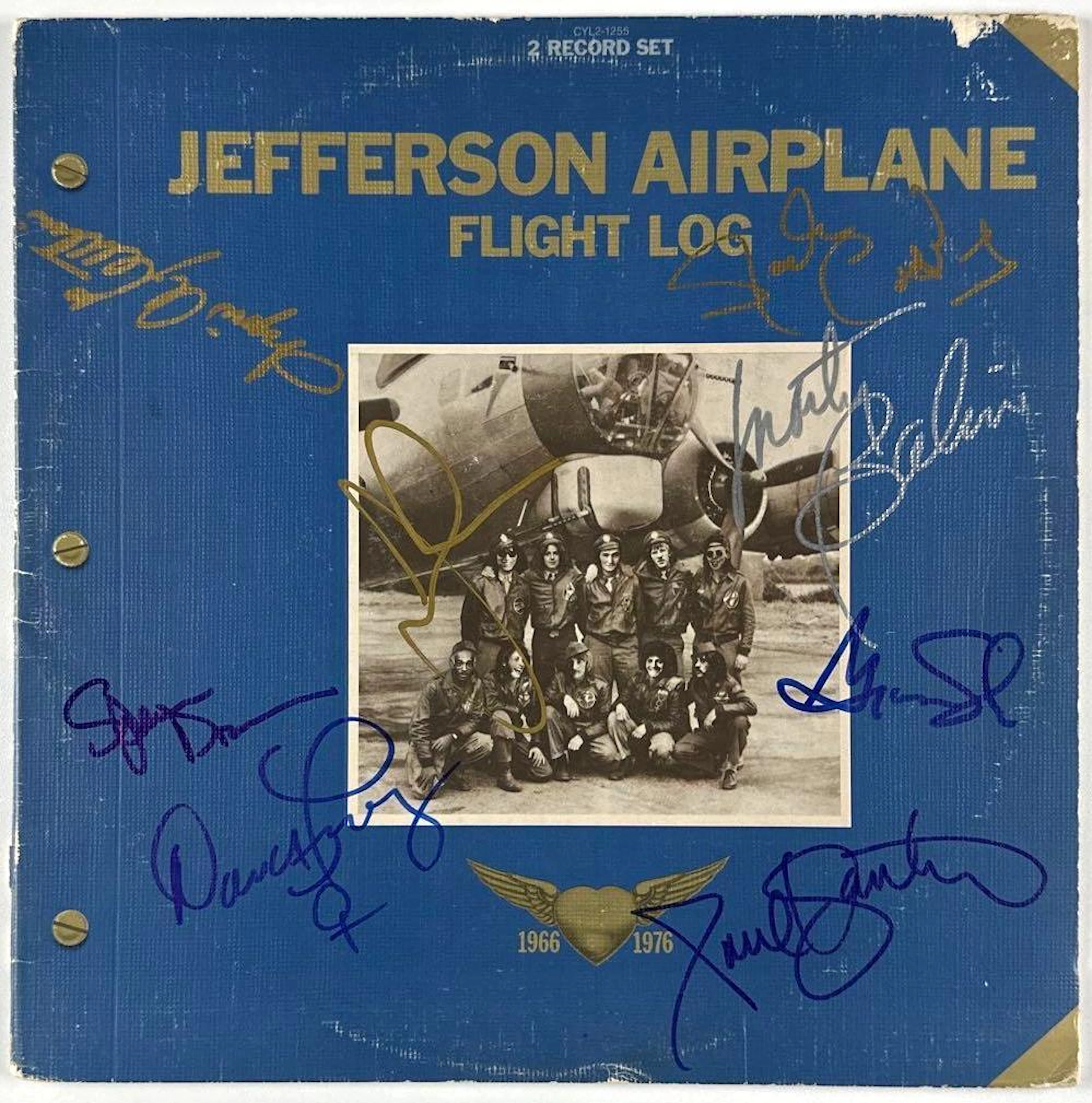 Jefferson Airplane Group Signed "Flight Log" Album (8 Sigs) (Third