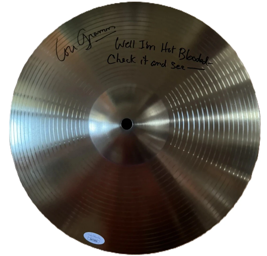 Foreigner: Lou Gramm Signed 11" Cymbal (JSA Authentication)