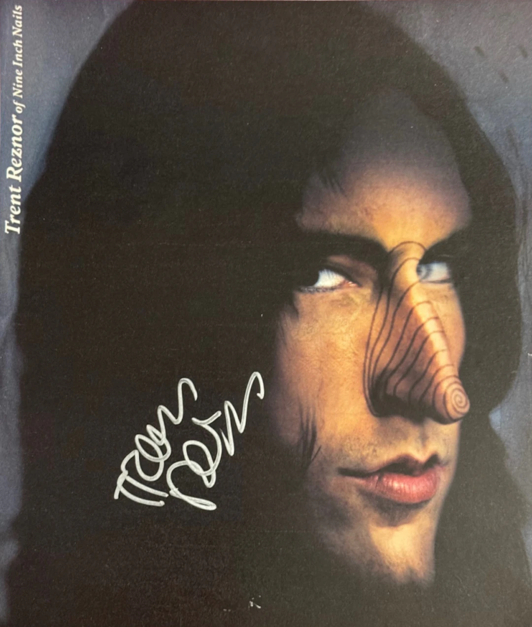 Nine Inch Nails: Trent Reznor Signed 10.75" x 9.25" Cardstock Magazine