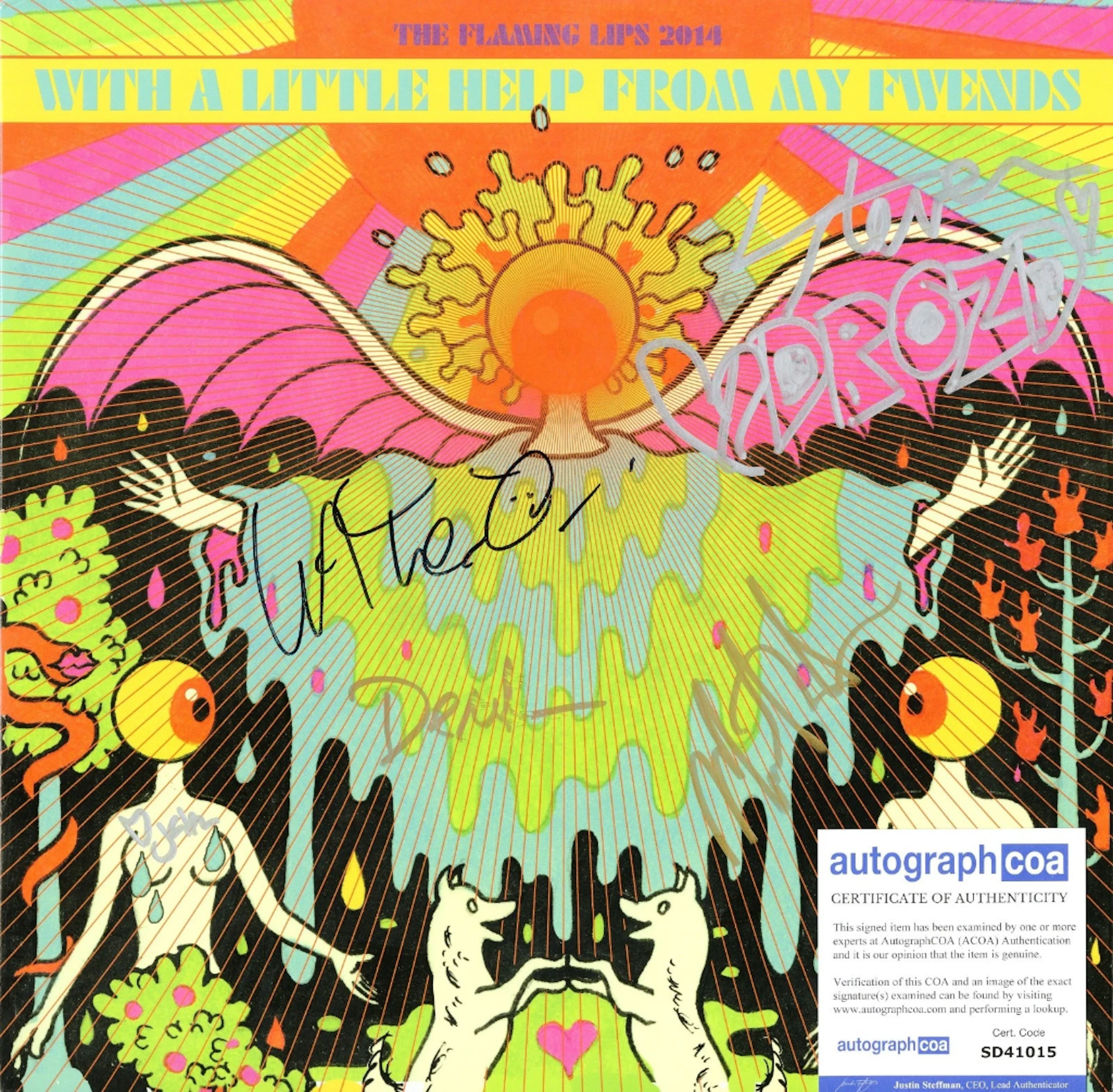 The Flaming Lips Group Signed "With a Little Help from My Fwend" Album