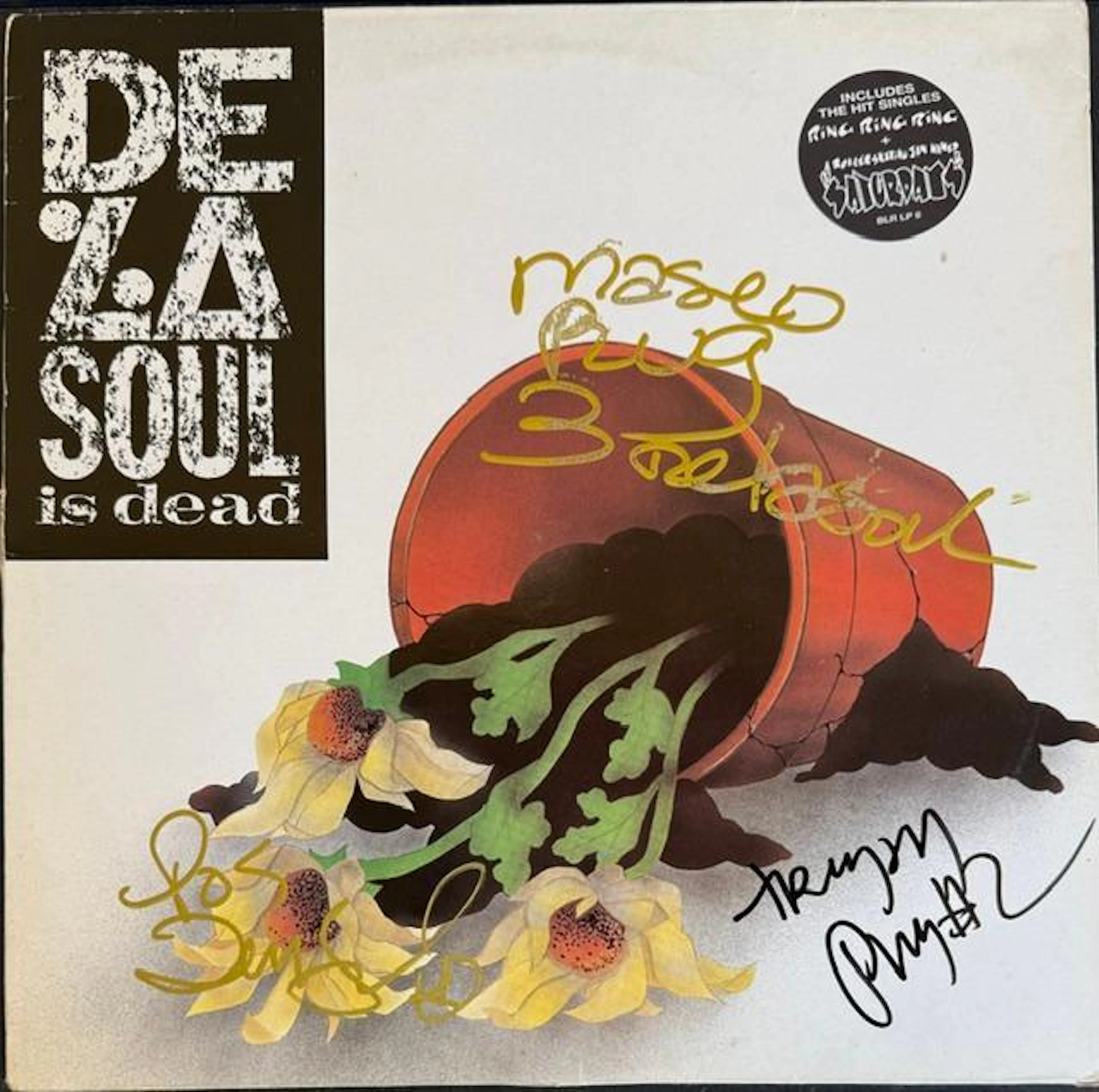 De La Soul Fully Group Signed "S/T Is Dead" Album (3 Sigs) (JSA Authentication)