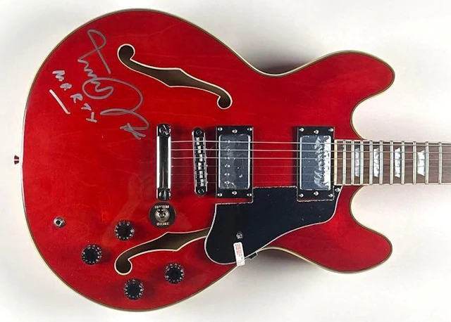 Back to the Future: Michael J. Fox Signed Firefly Semi-Hollow Guitar