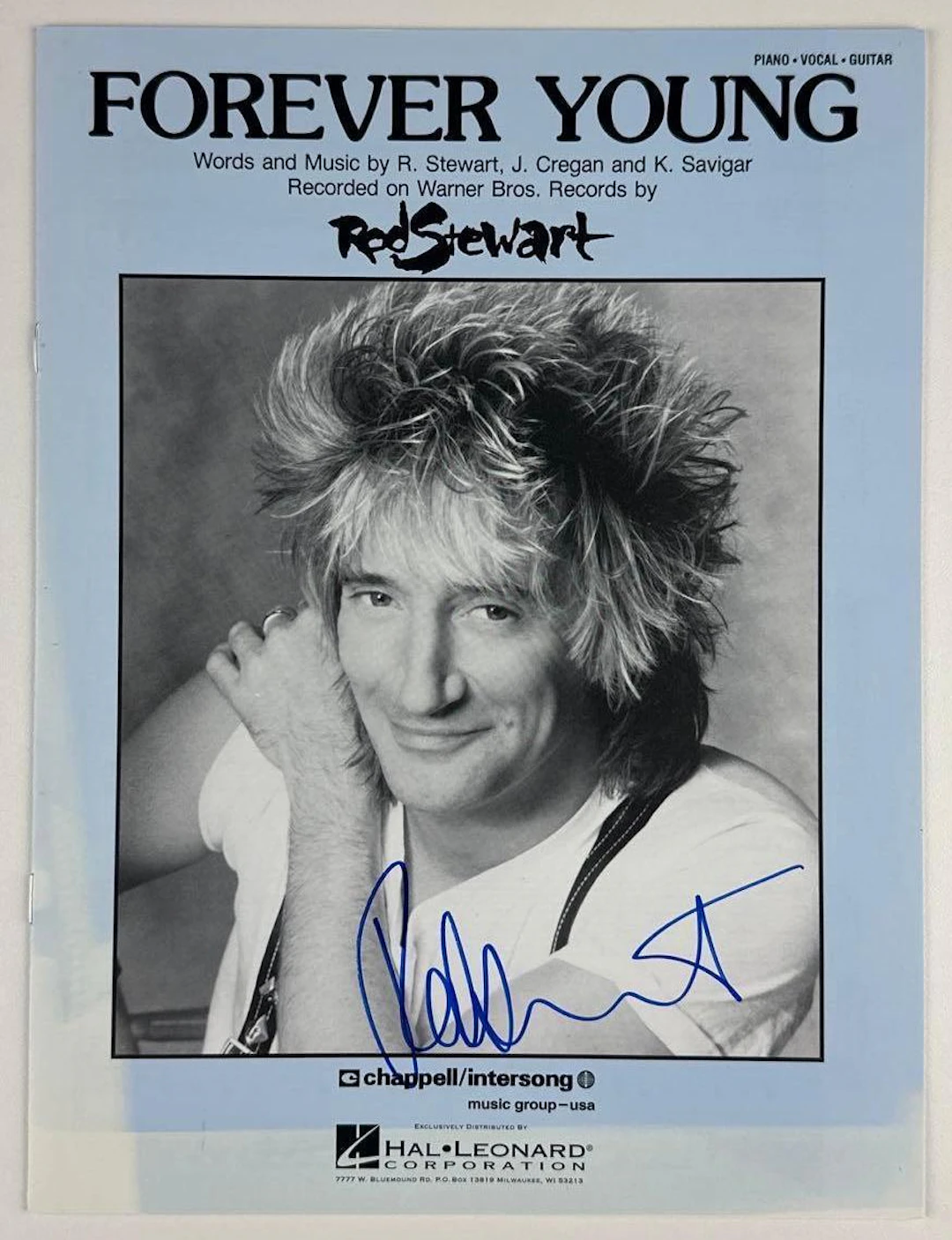 Rod Stewart Signed "Forever Young" Original Sheet Music (Third Party)