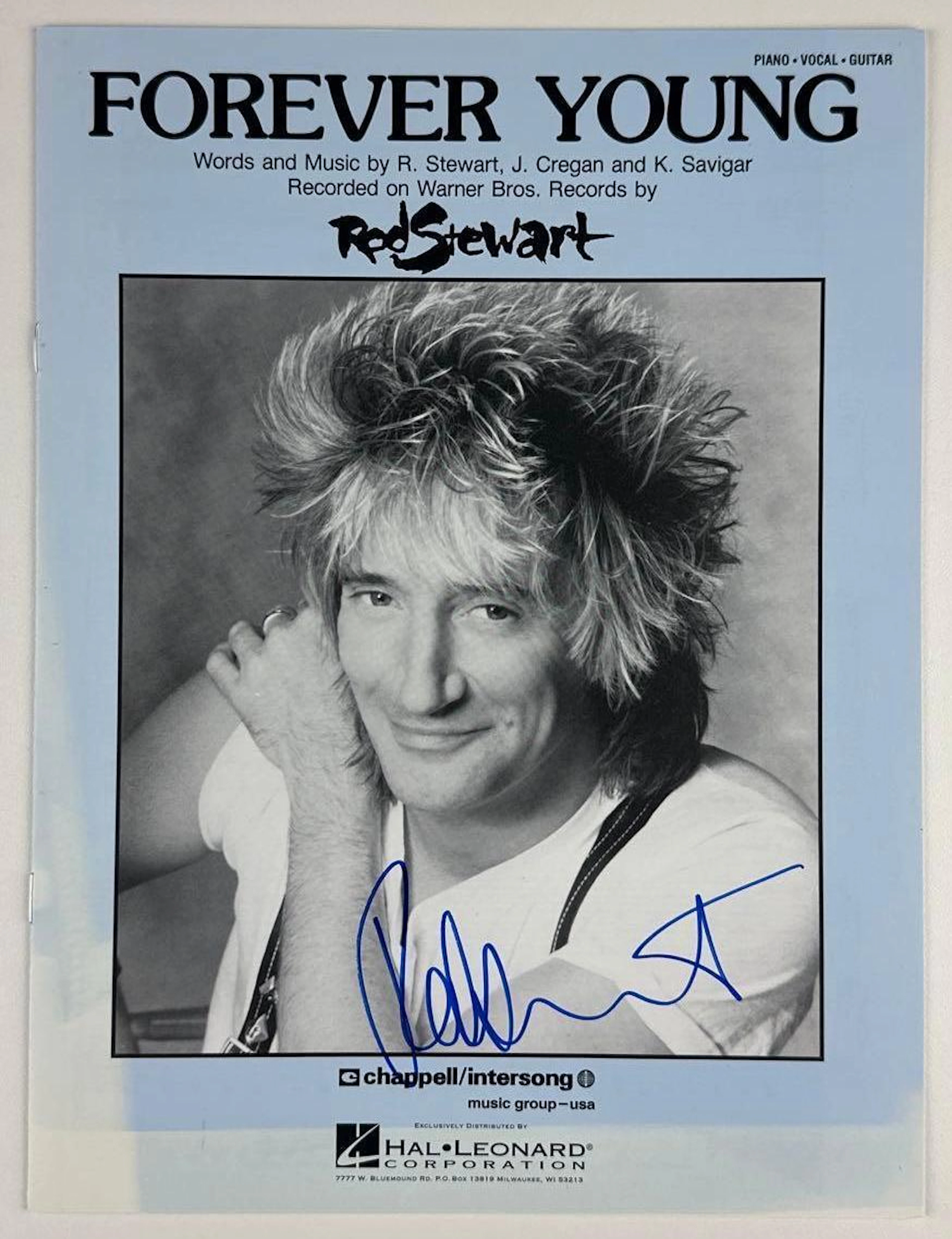 Rod Stewart Signed "Forever Young" Original Sheet Music (Third Party)
