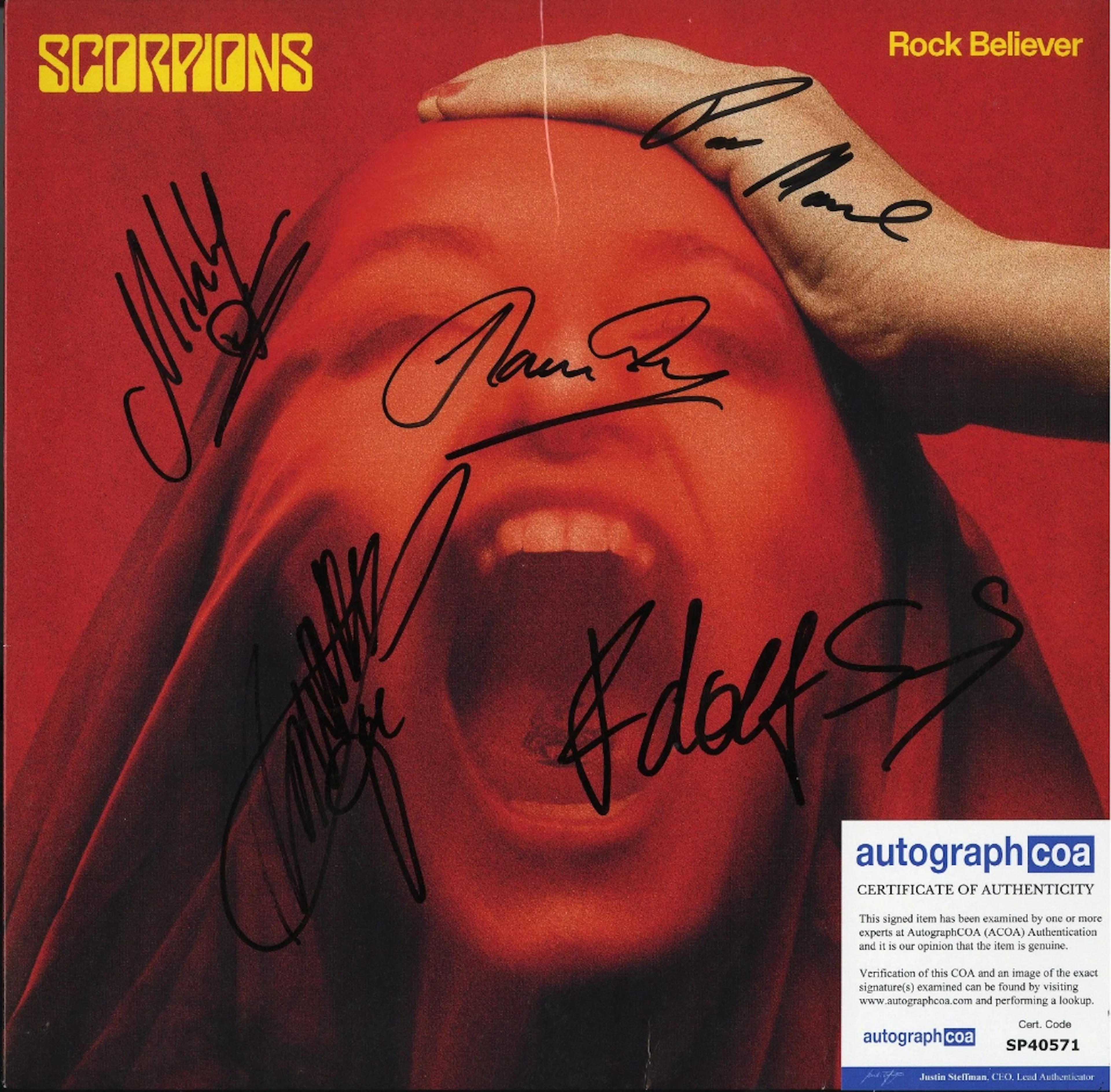 Scorpions Fully Group Signed "Rock Believer" Album (5 Sigs) (ACOA