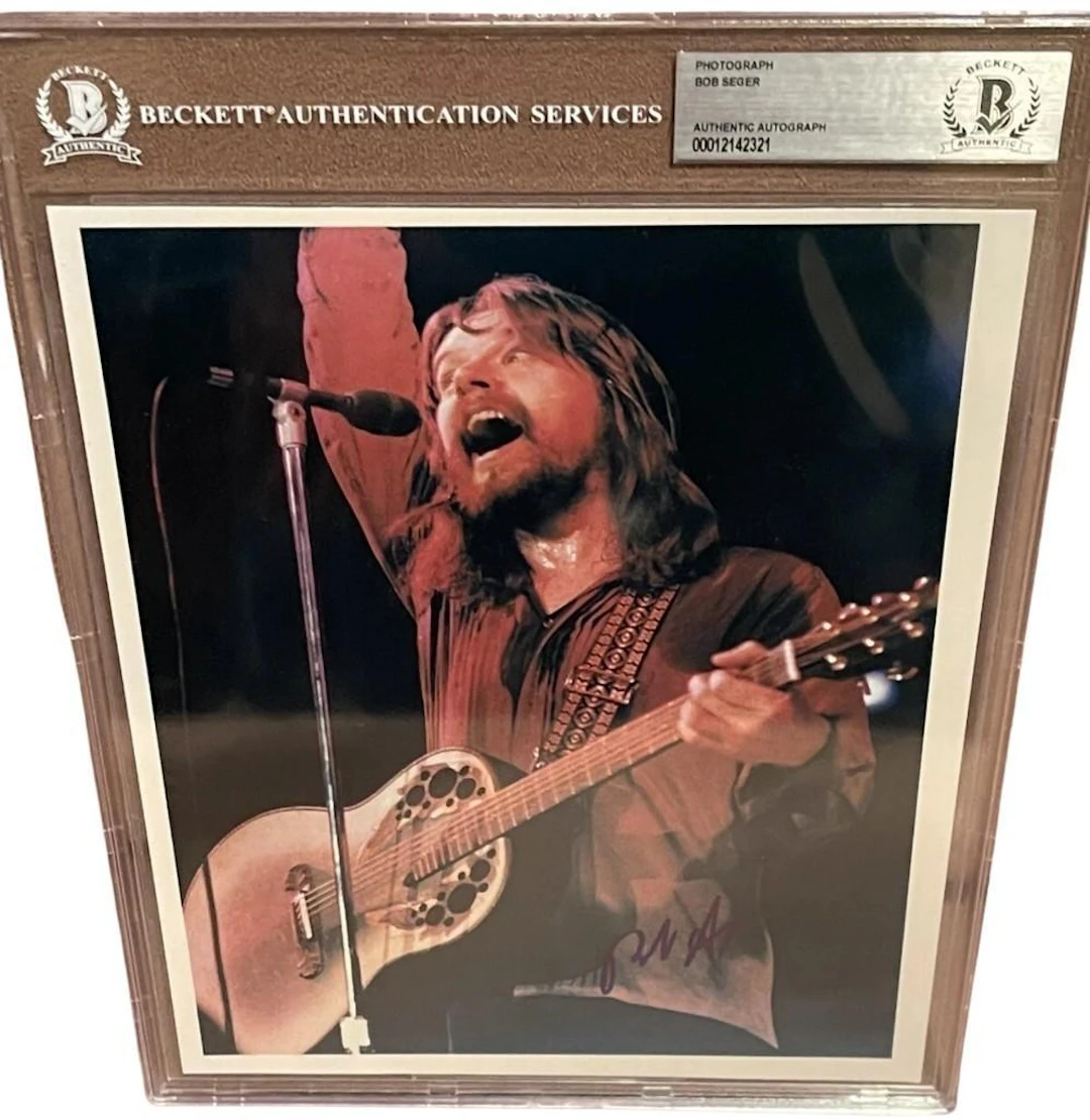 Bob Seger Signed 10" x 8" Photo (Beckett Encapsulated)