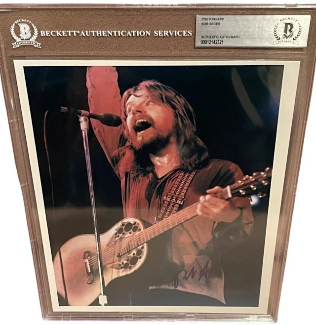 Bob Seger Signed 10" x 8" Photo (Beckett Encapsulated)