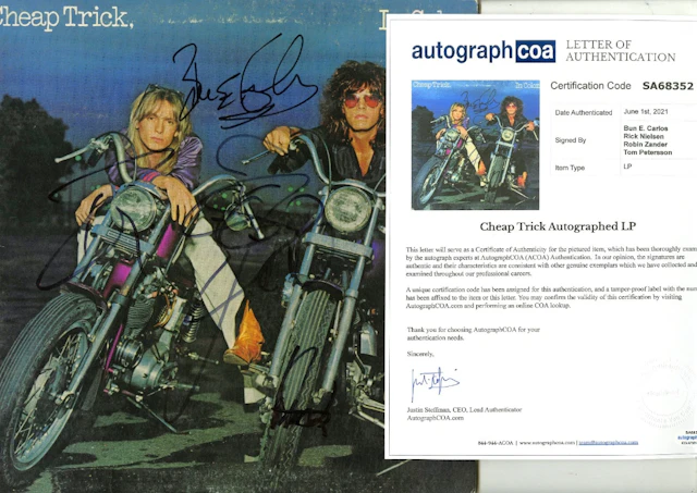 Cheap Trick Fully Group Signed "In Color" Album (4 Sigs) (ACOA Authentication)