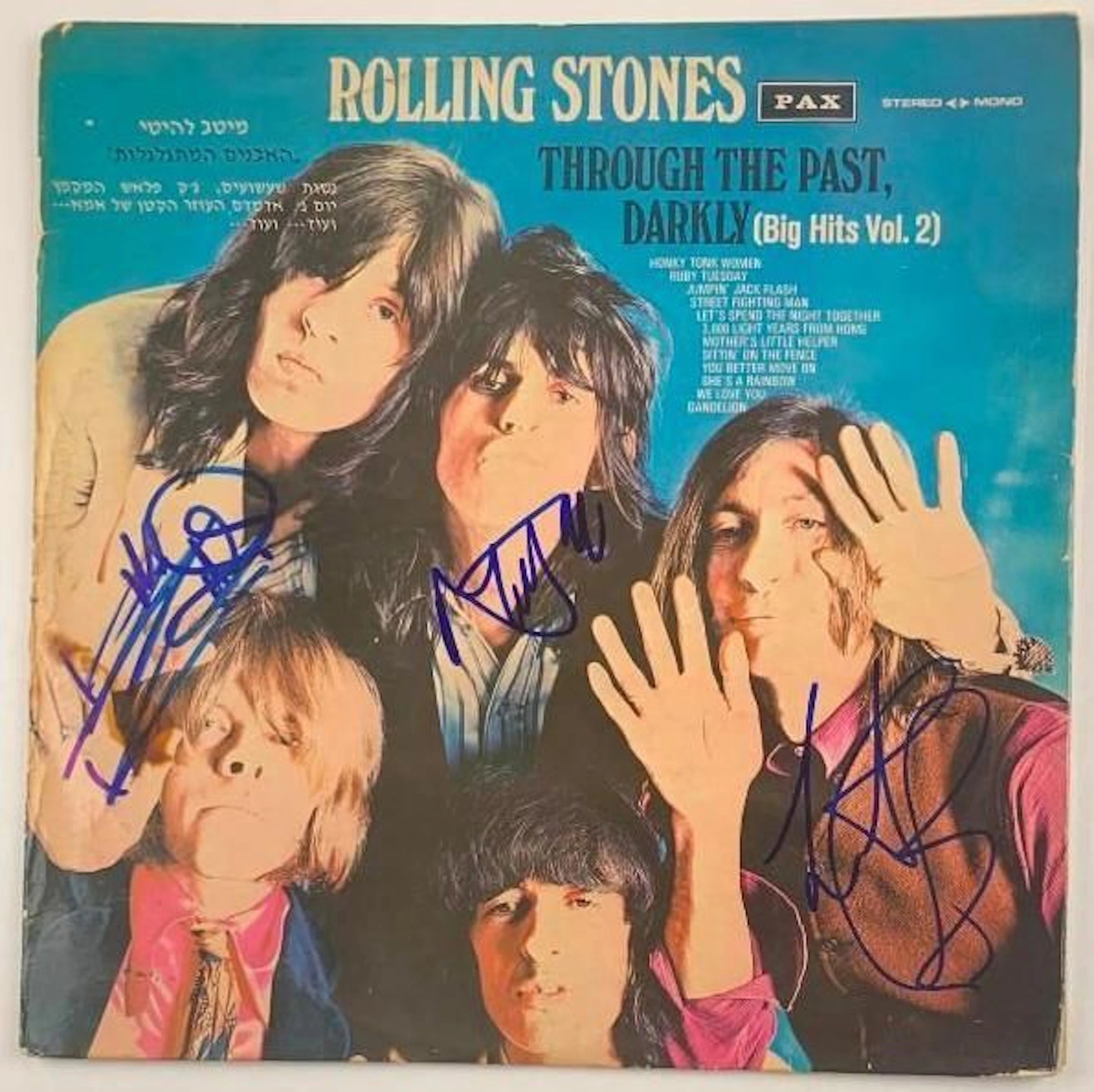 The Rolling Stones Group Signed "Through the Past, Darkly" Album (3