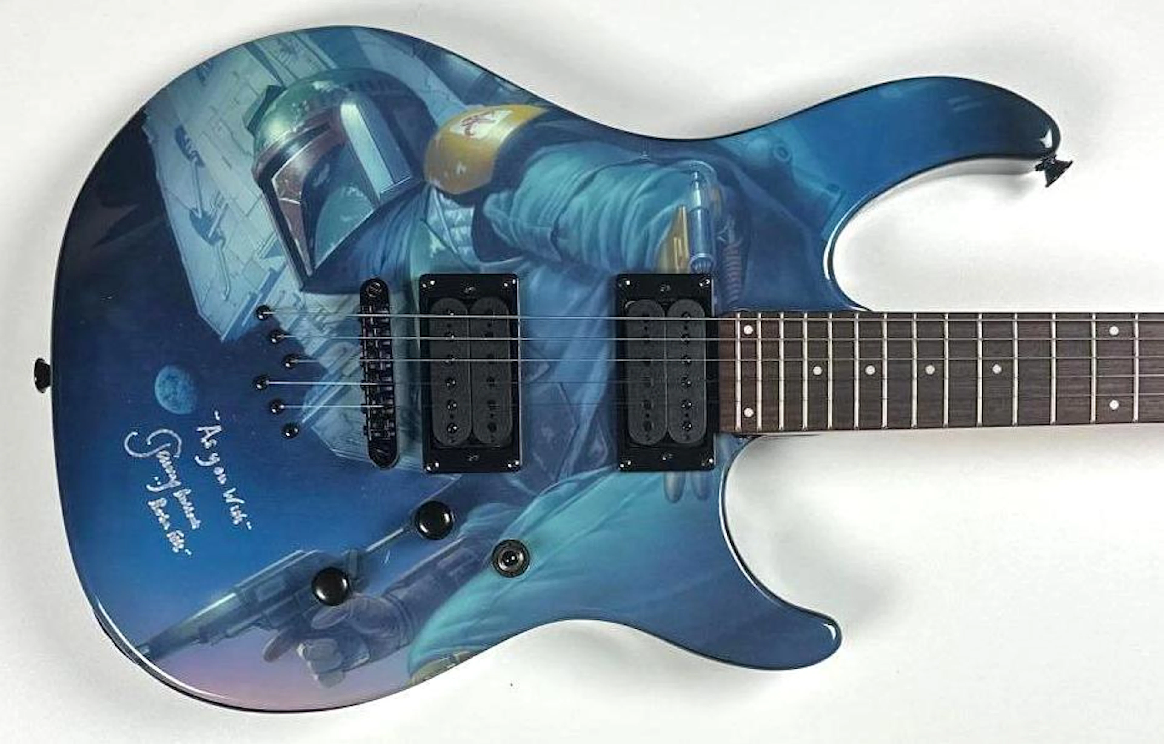 Star Wars: Jeremy Bulloch Signed Boba-Fett Custom Graphics Peavey