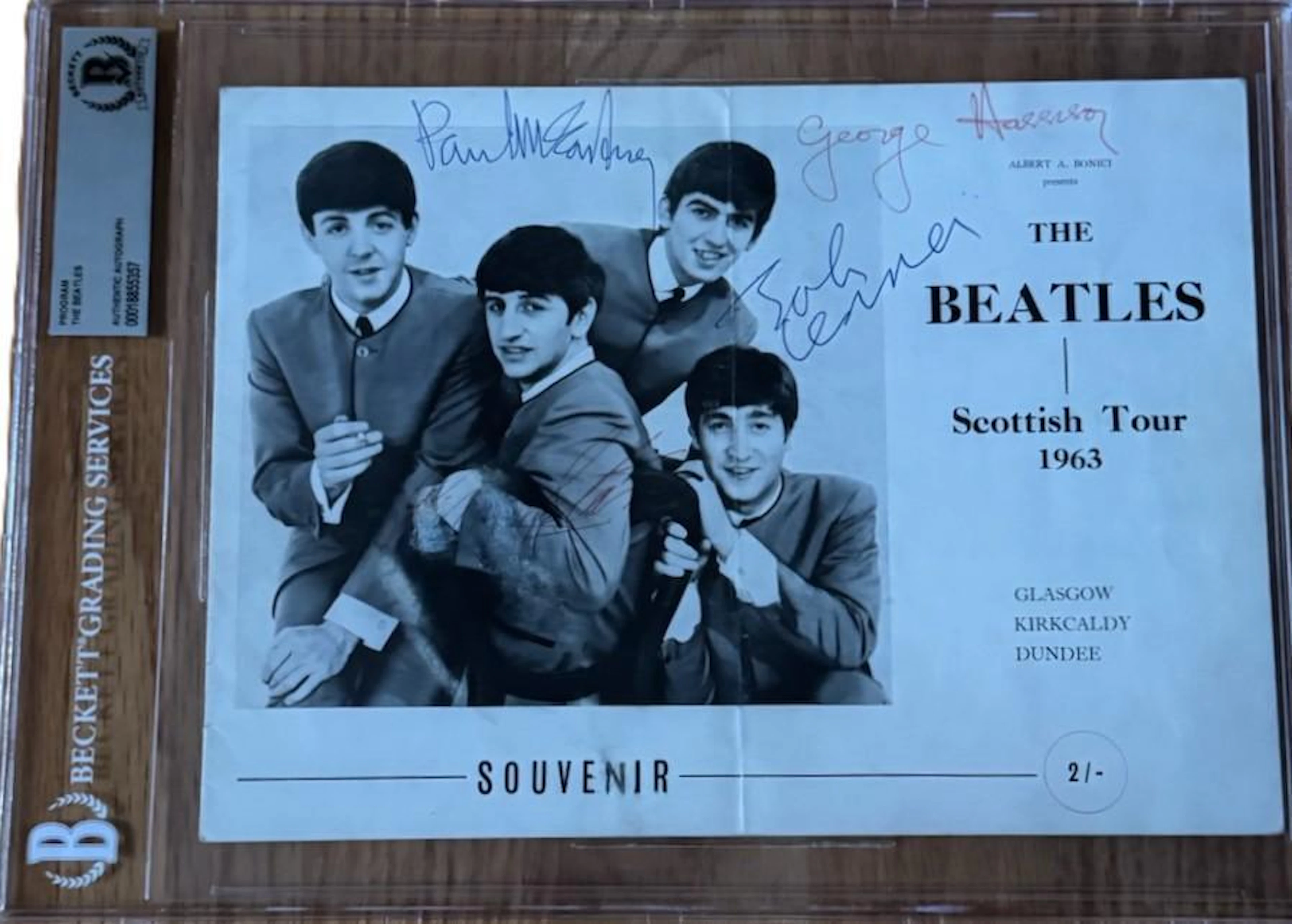 The Beatles Fully Group Signed 1963 Scottish Tour Program (4 Sigs)