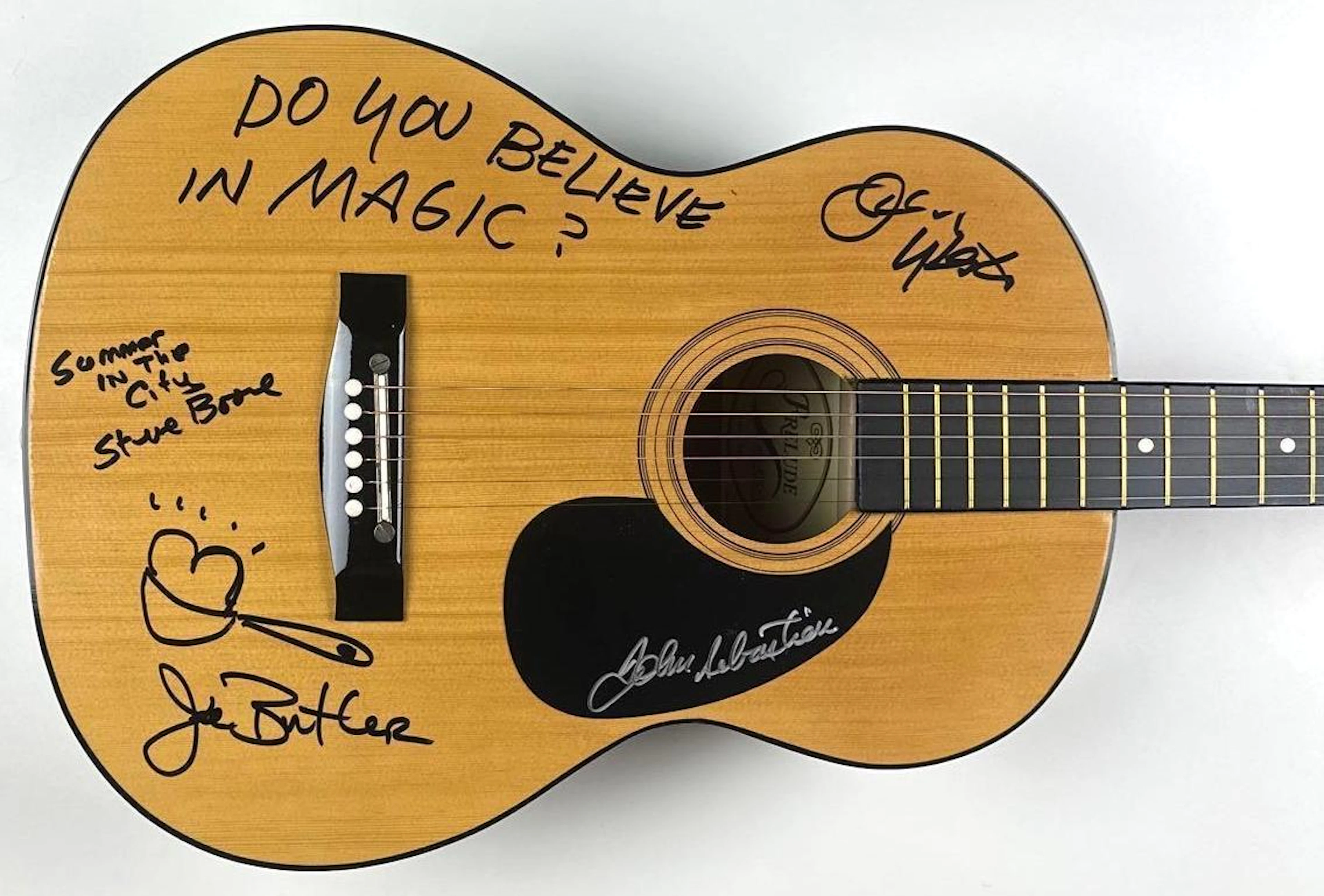 The Lovin' Spoonful Group Signed Acoustic Guitar (4 Sigs) (Walls of Sound)