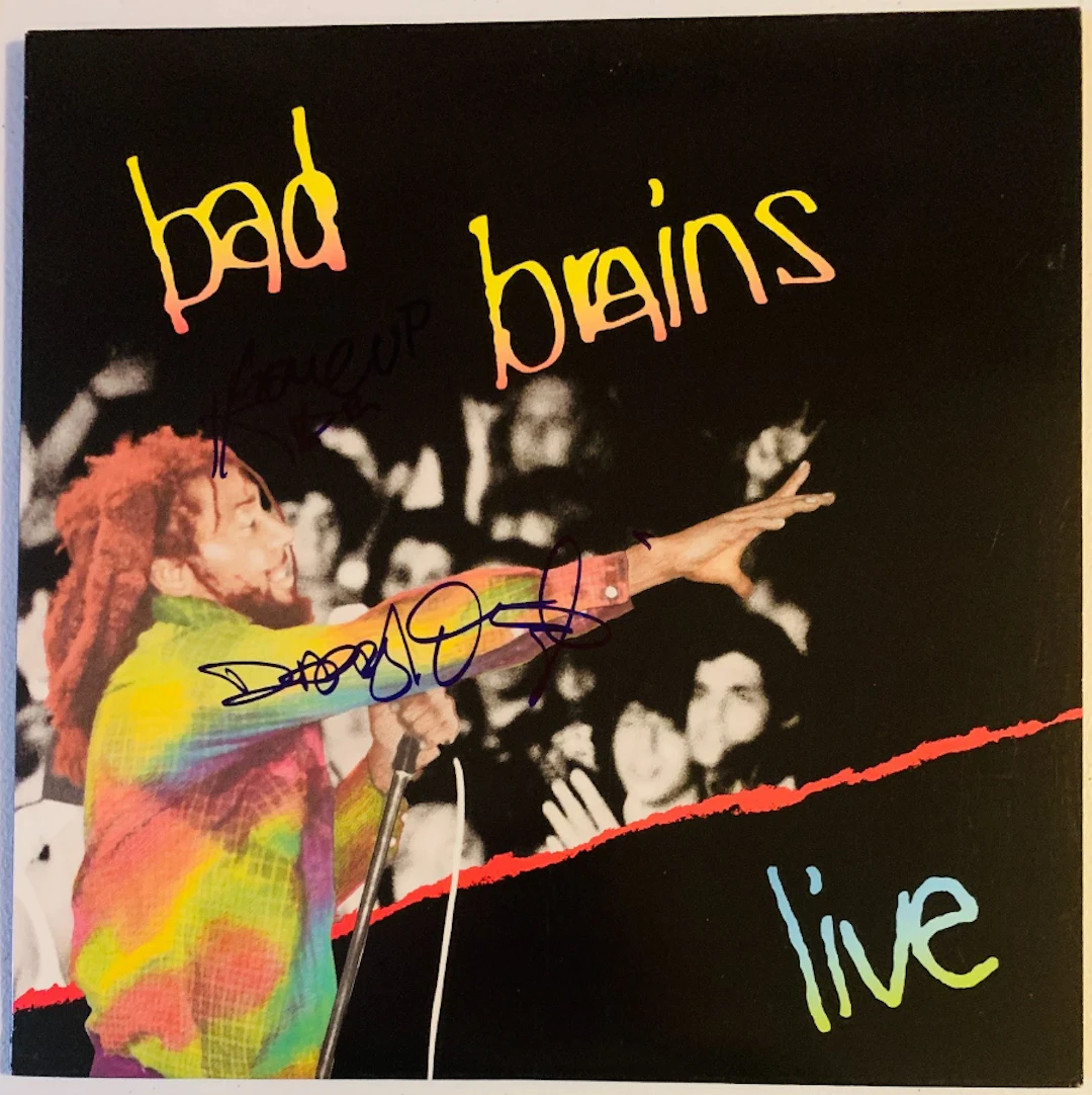 Bad Brains Group Signed "Live" Album (2 Sigs) (Beckett Authentication)