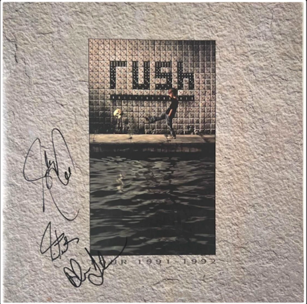 Rush Group Signed 1991–1992 12" x 12" Tour Program (3 Sigs) (Beckett